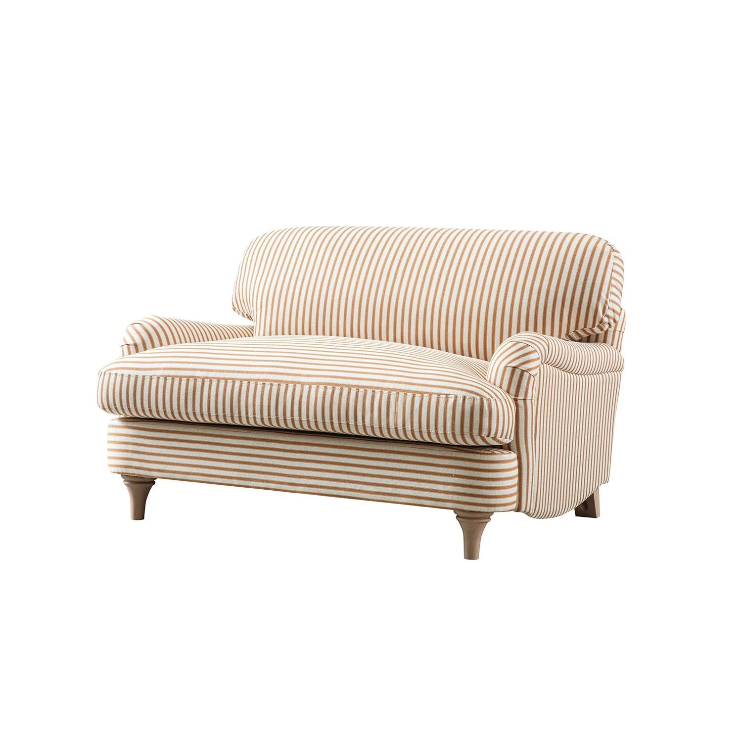Daphnis Ochre Striped Linen Blend Sofa, Loveseat - Image 7