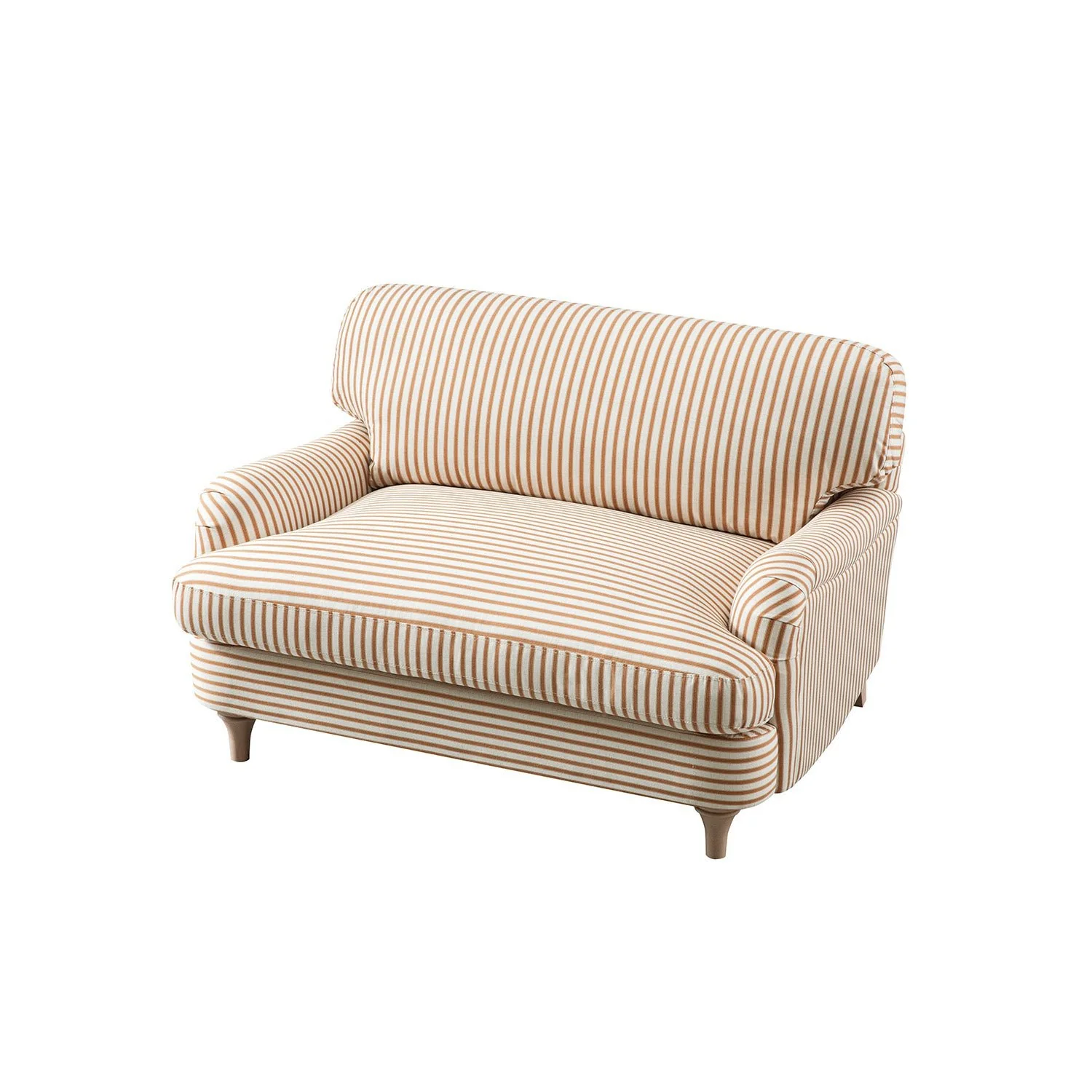 Daphnis Ochre Striped Linen Blend Sofa, Loveseat - Image 9