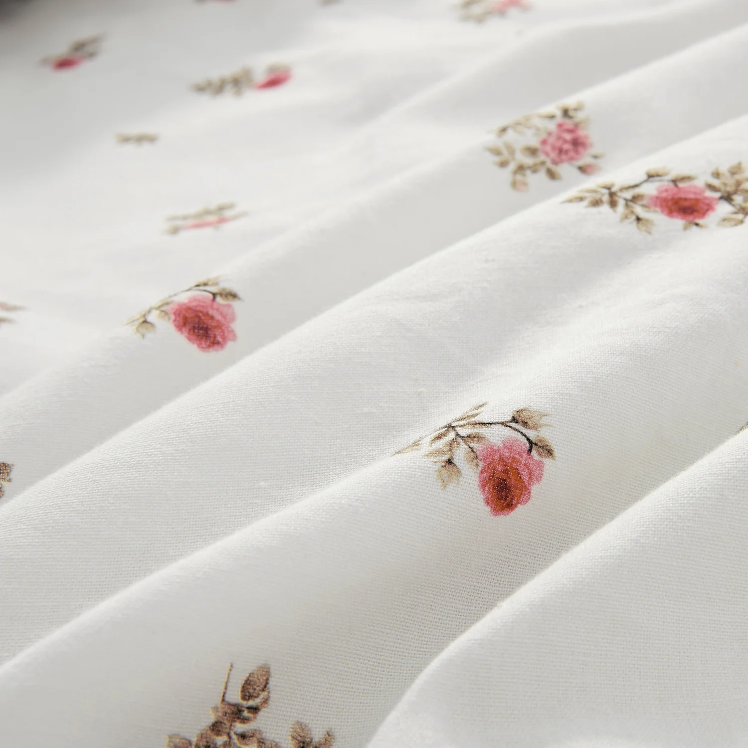 Darcy Rose Ivory White Ruffle Linen Blend Duvet Set - Image 5