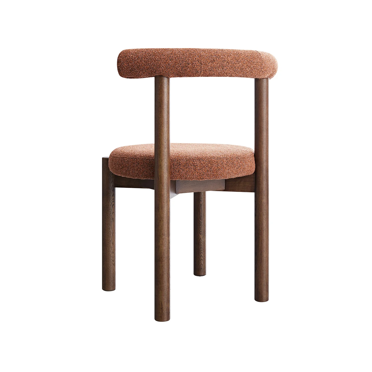 Demeter Dining Chair, Brick Boucle | Dark Walnut Frame - Image 12