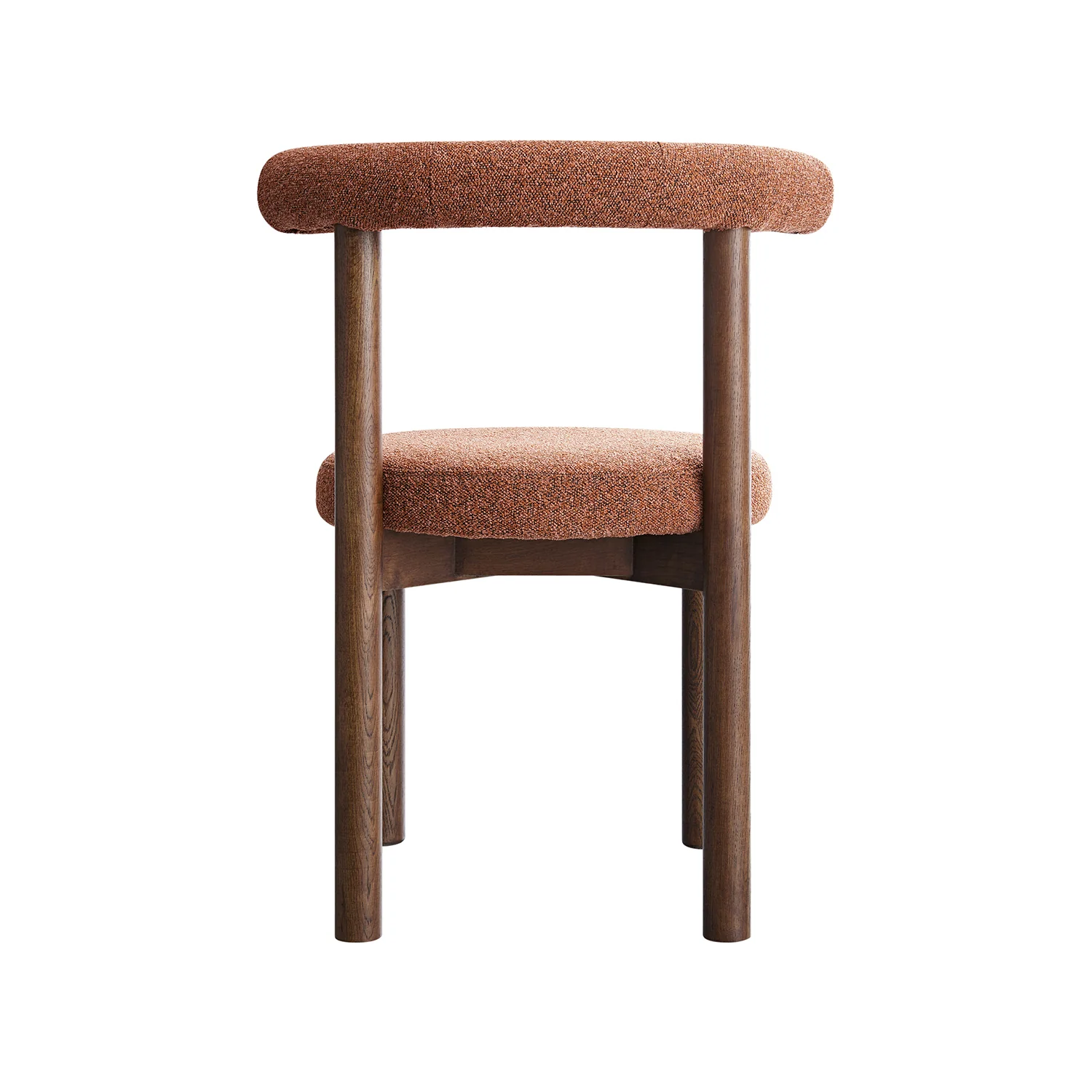 Demeter Dining Chair, Brick Boucle | Dark Walnut Frame - Image 13