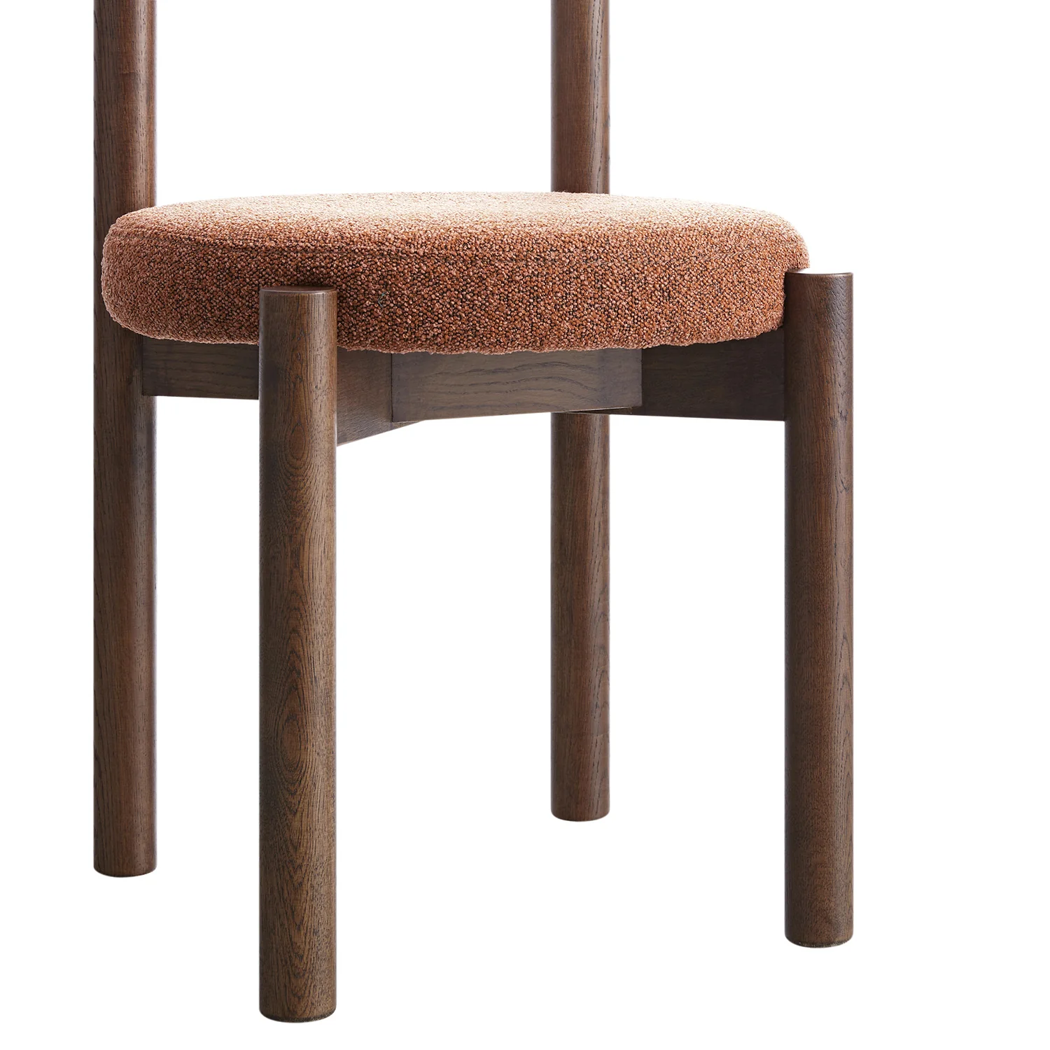 Demeter Dining Chair, Brick Boucle | Dark Walnut Frame - Image 15