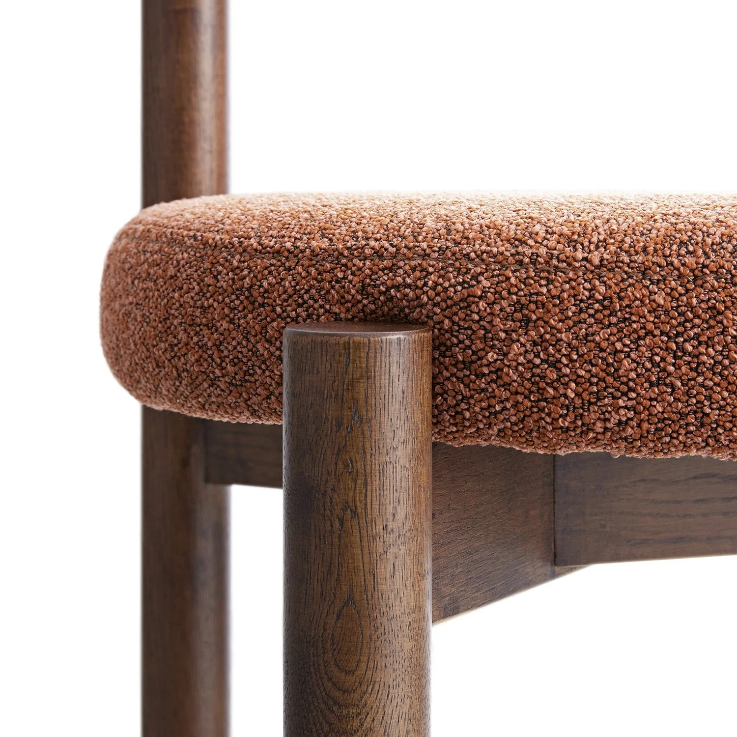 Demeter Dining Chair, Brick Boucle | Dark Walnut Frame - Image 17