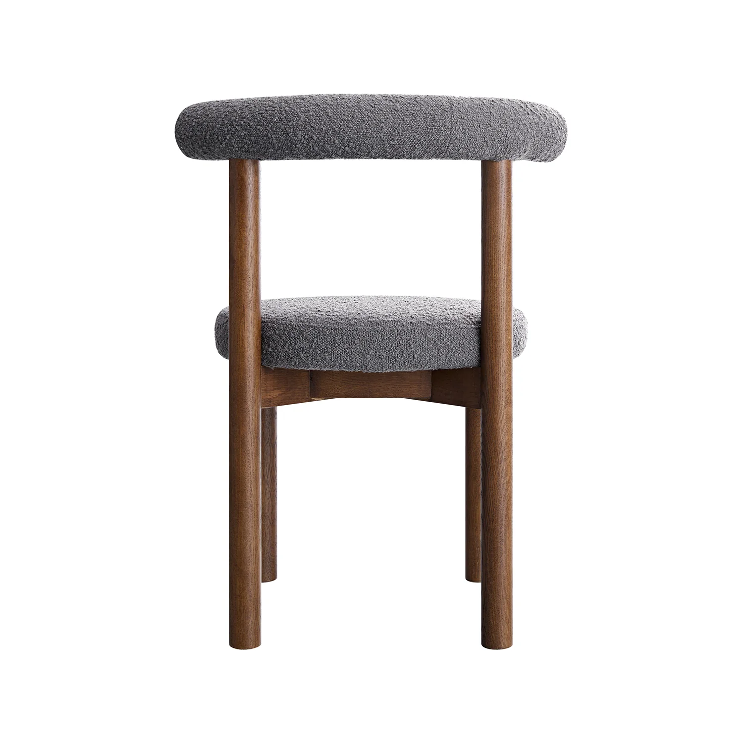 Demeter Dining Chair, Charcoal Boucle | Dark Walnut Frame - Image 12