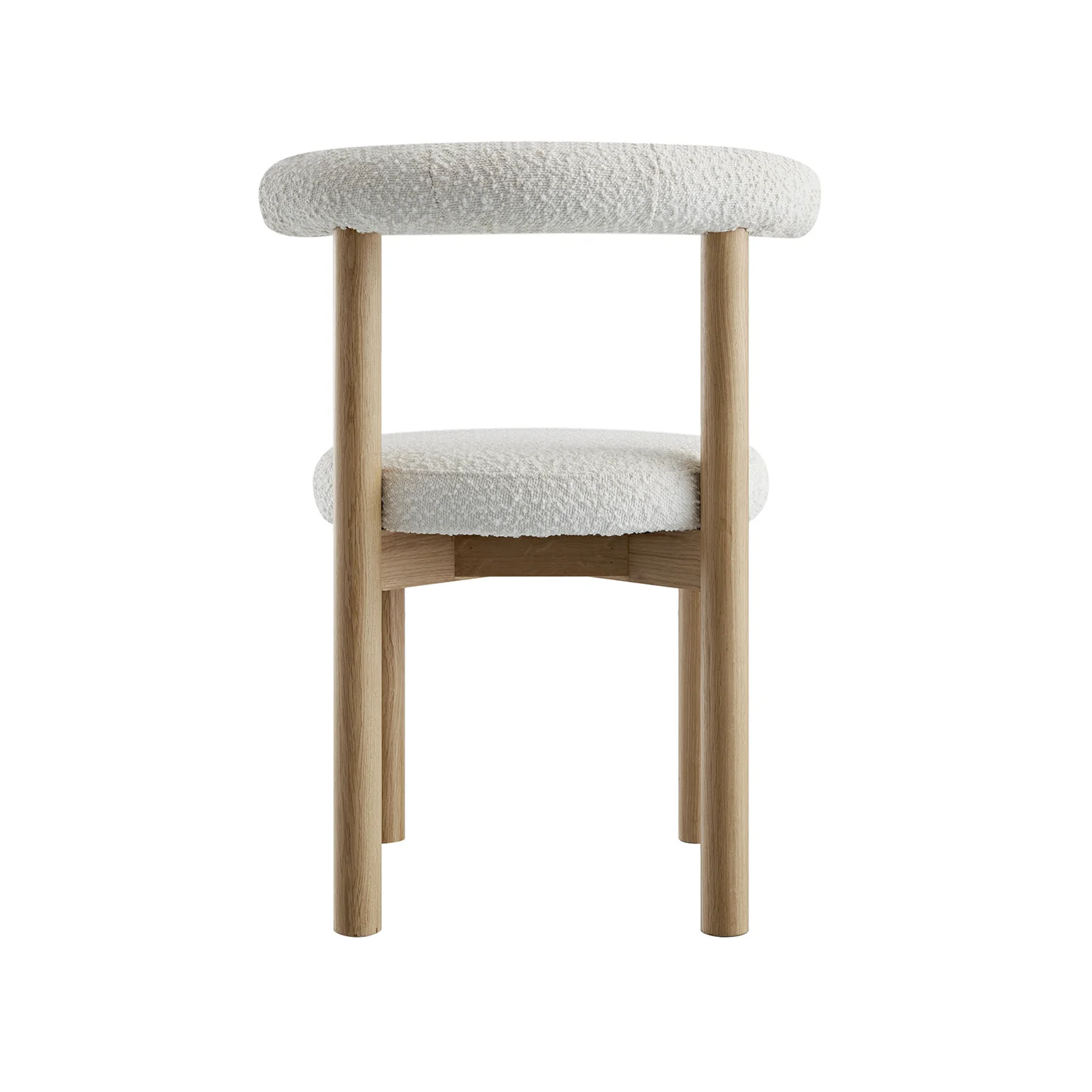 Demeter Dining Chair, Ecru Boucle | Natural Oak Frame - Image 10