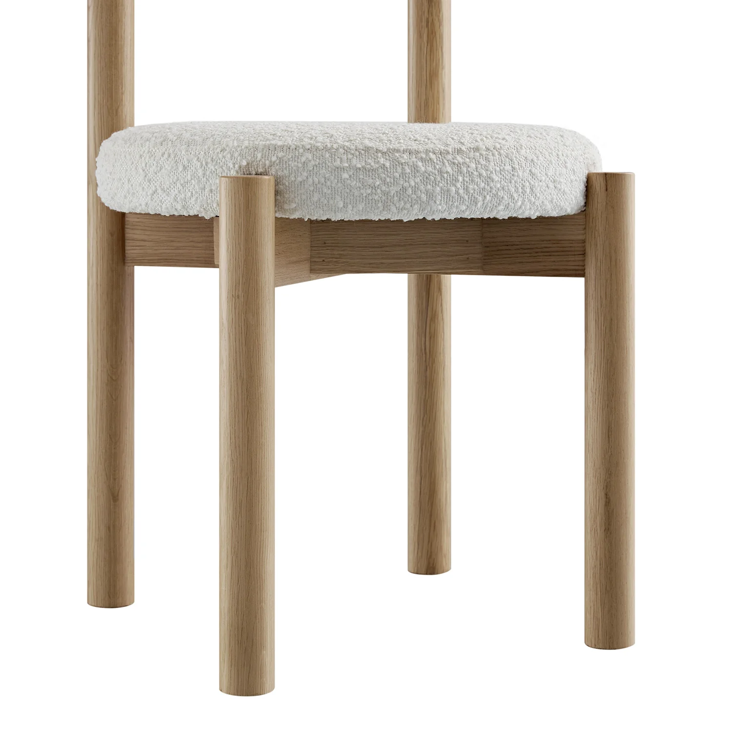 Demeter Dining Chair, Ecru Boucle | Natural Oak Frame - Image 12