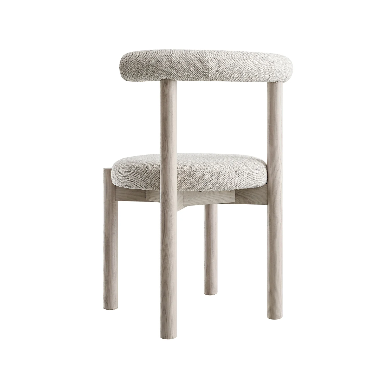 Demeter Dining Chair, Oatmeal Fabric | White Washed Oak Frame - Image 12