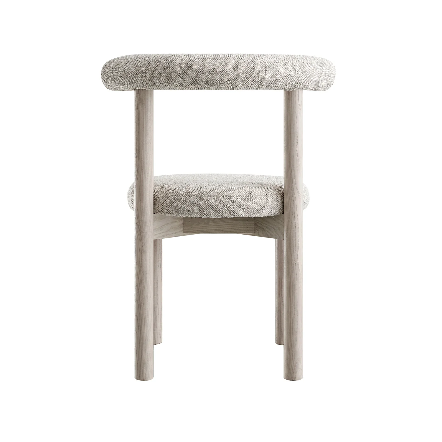 Demeter Dining Chair, Oatmeal Fabric | White Washed Oak Frame - Image 13