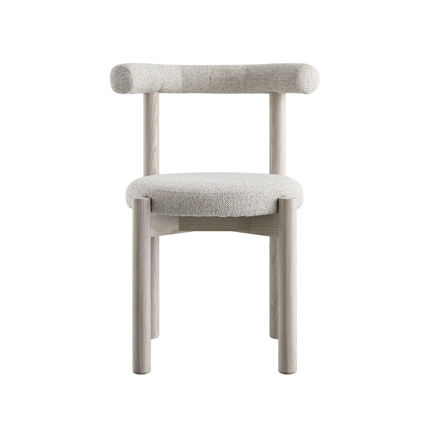 Demeter Dining Chair, Oatmeal Fabric | White Washed Oak Frame - Image 8