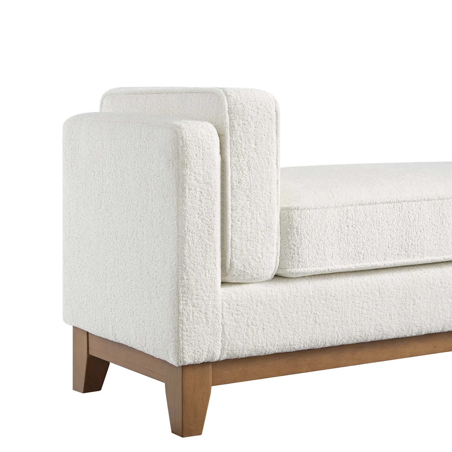 Dipley Beige Boucle Upholstered Bench - Image 10