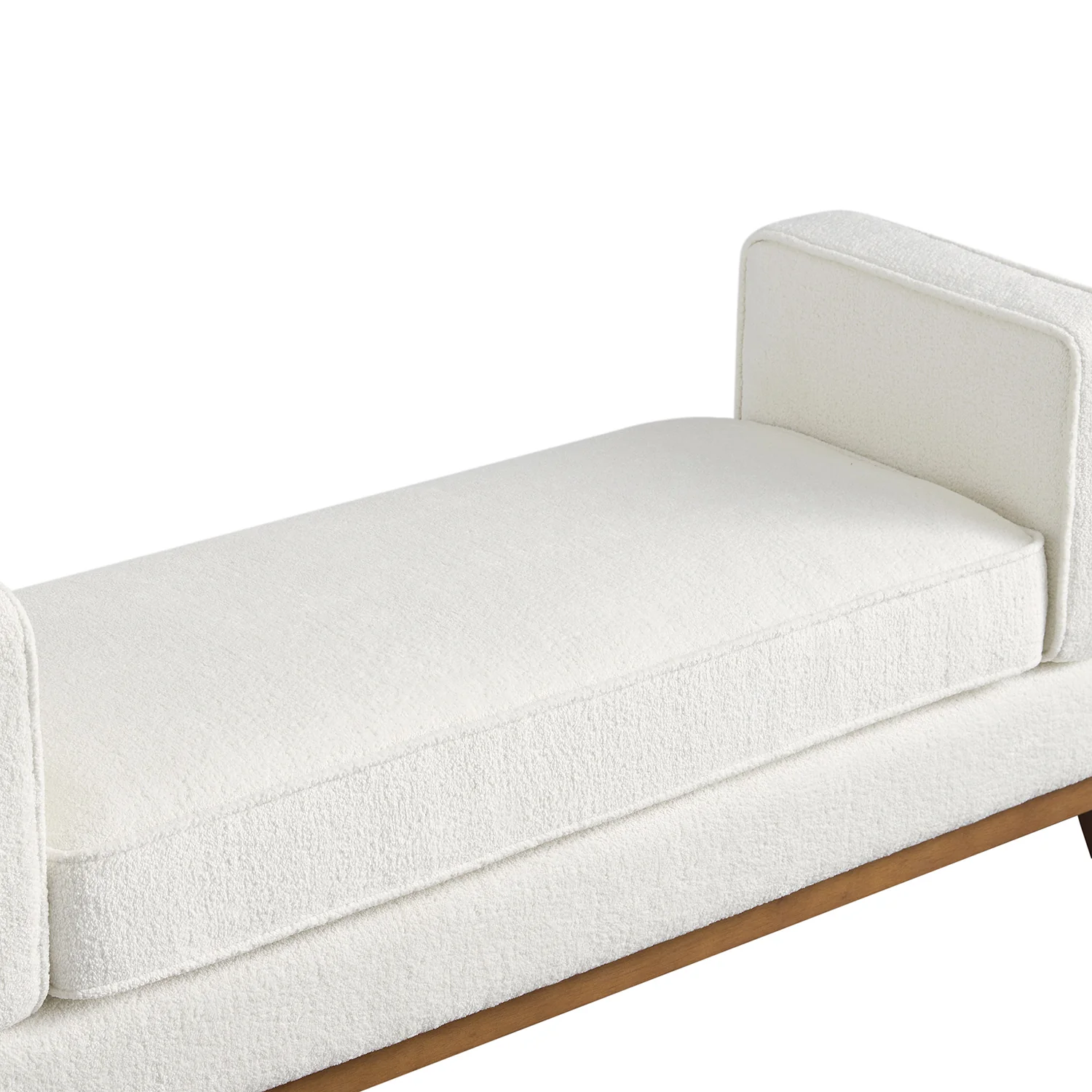 Dipley Beige Boucle Upholstered Bench - Image 11