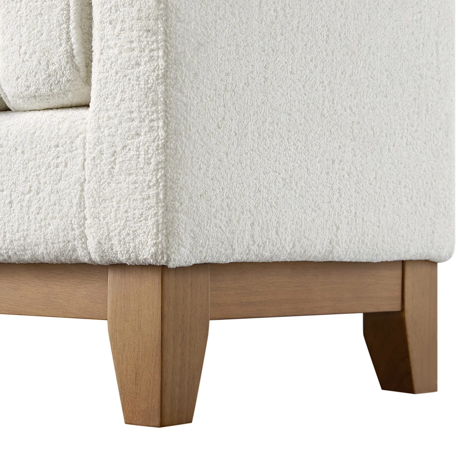 Dipley Beige Boucle Upholstered Bench - Image 12