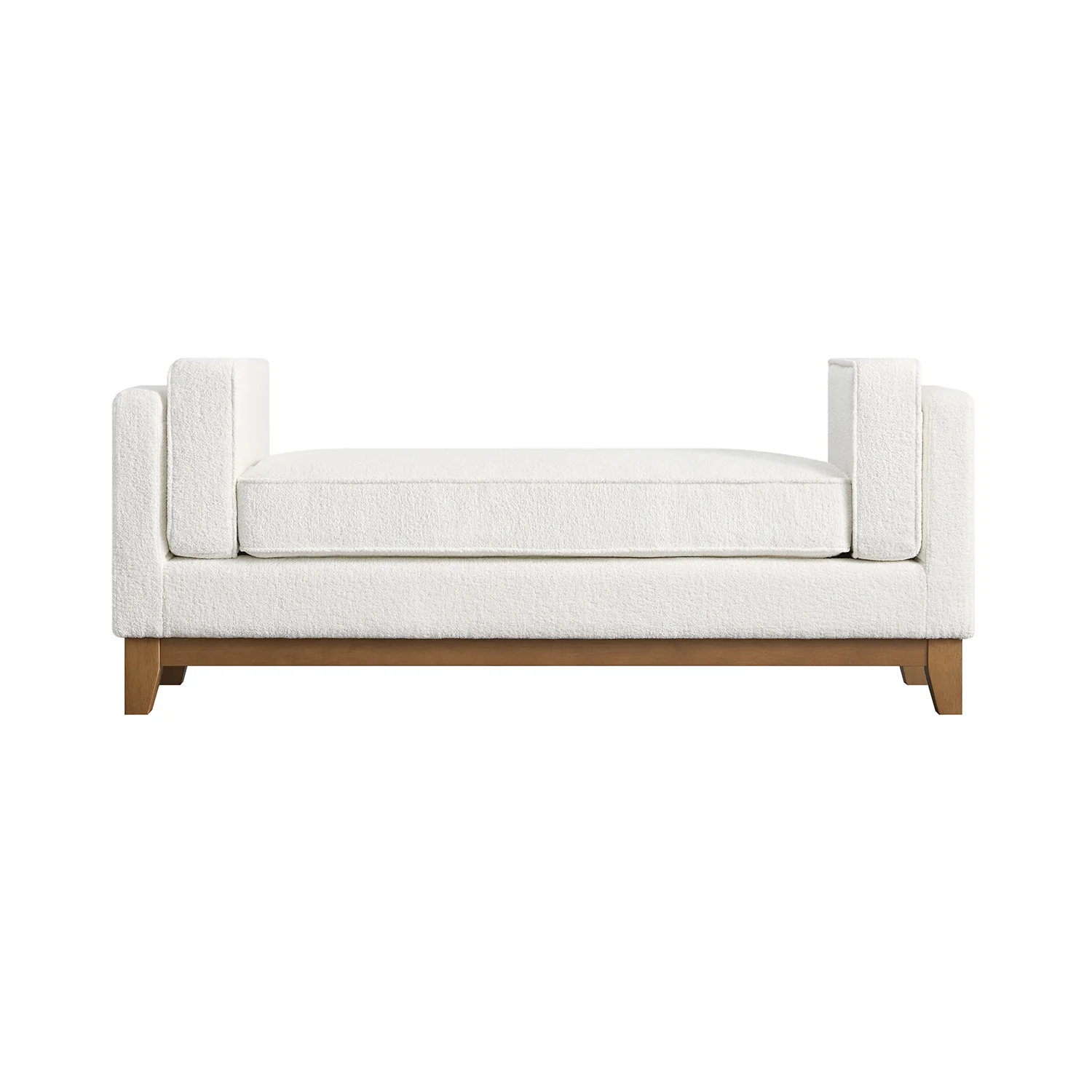 Dipley Beige Boucle Upholstered Bench - Image 6