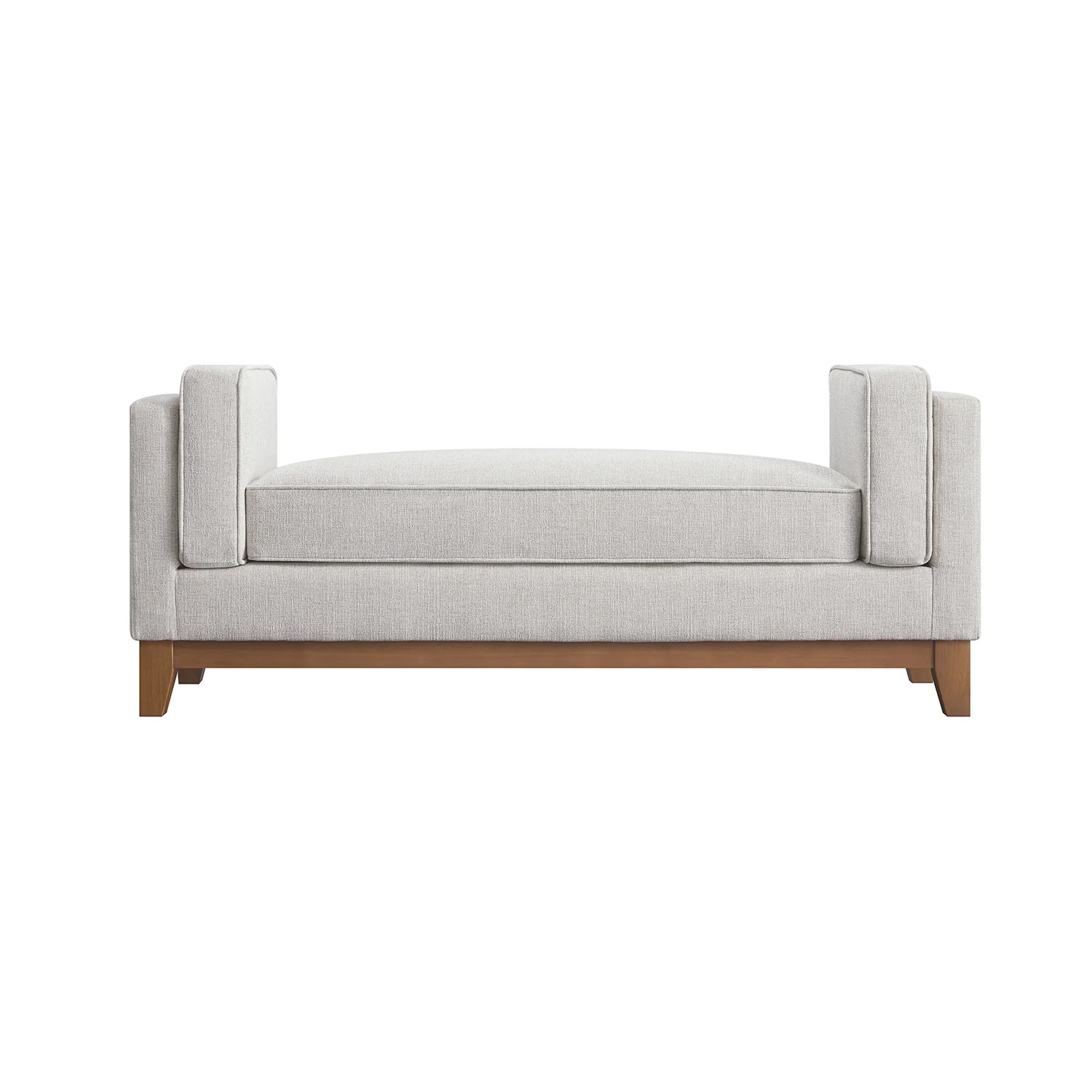 Dipley Oatmeal Woven Fabric Upholstered Bench - Image 8
