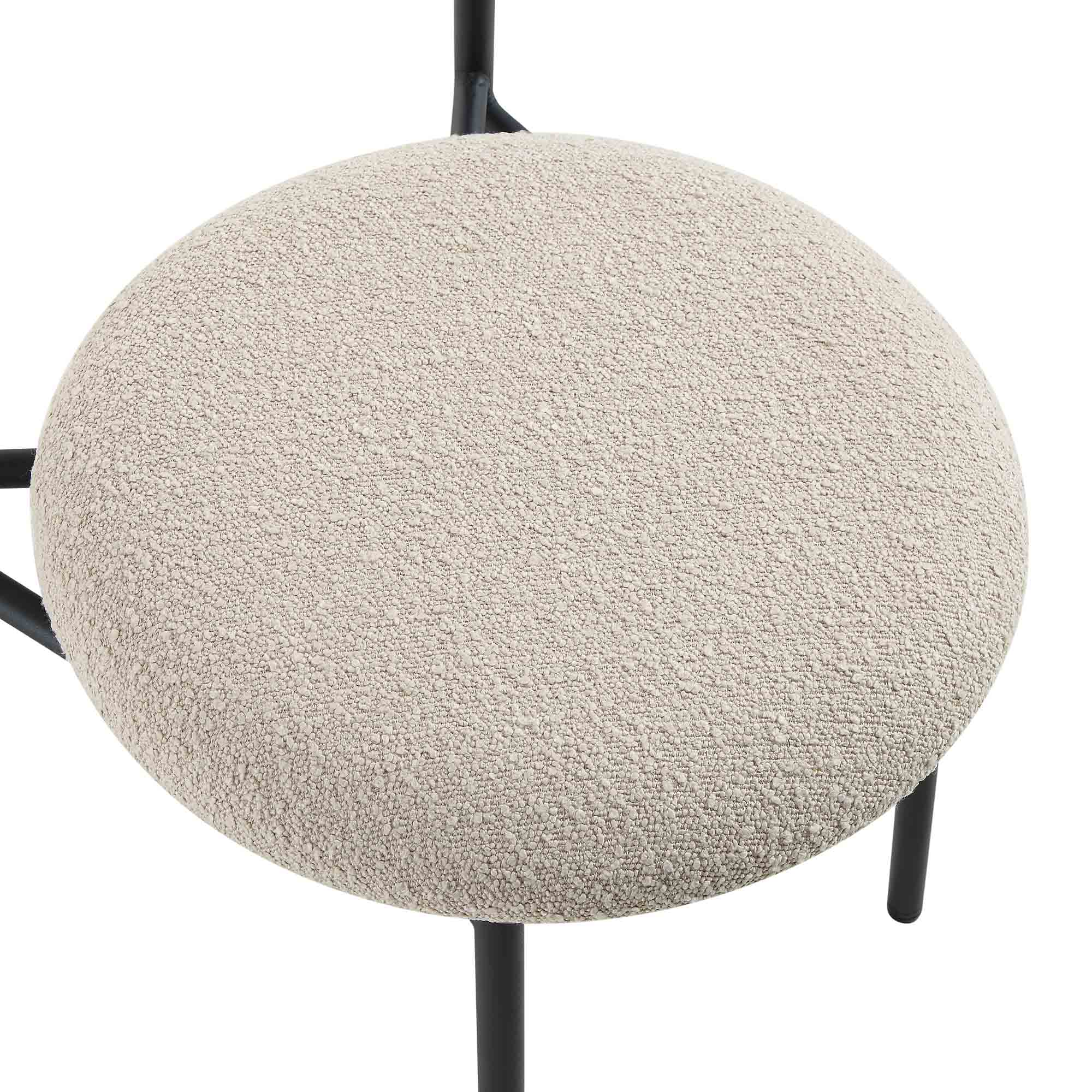 Donna Set of 2 Taupe Boucle Dining Chairs - Image 9