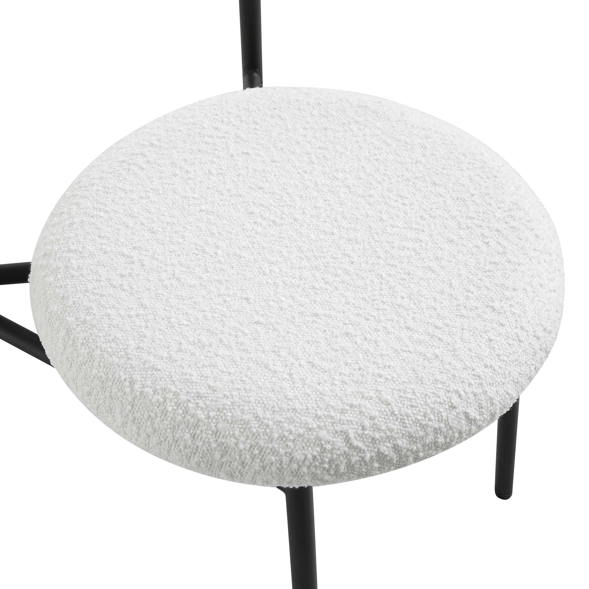 Donna Set of 2 White Boucle Dining Chairs - Image 9