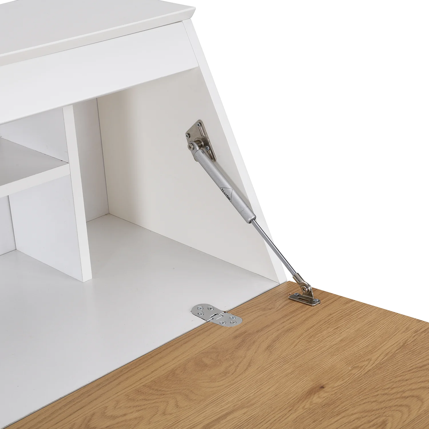 Ernest Writing Bureau in White & Oak Colour - Image 8