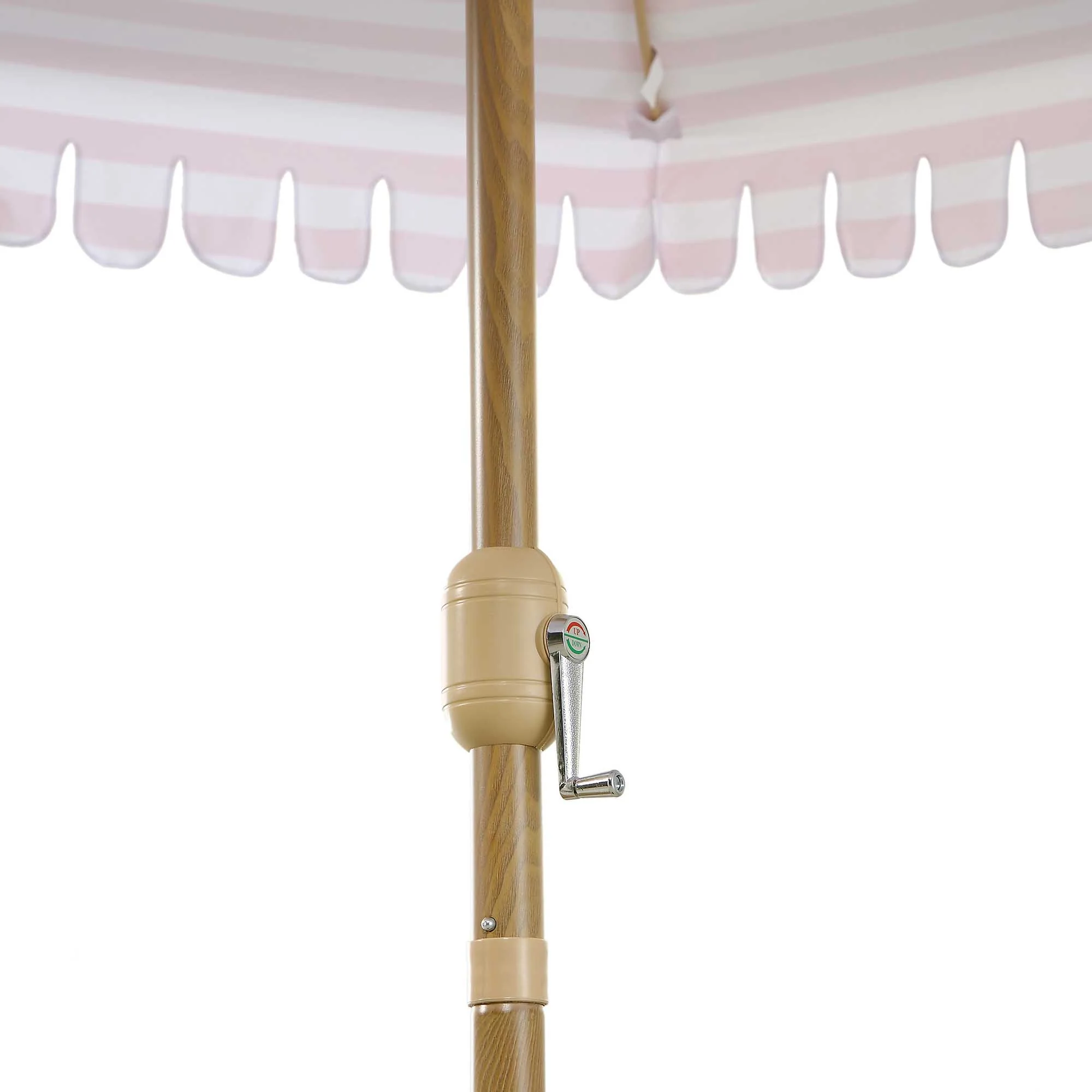 Fabienne Pink and White Striped 3M Double Top Crank and Tilt Parasol - Image 14