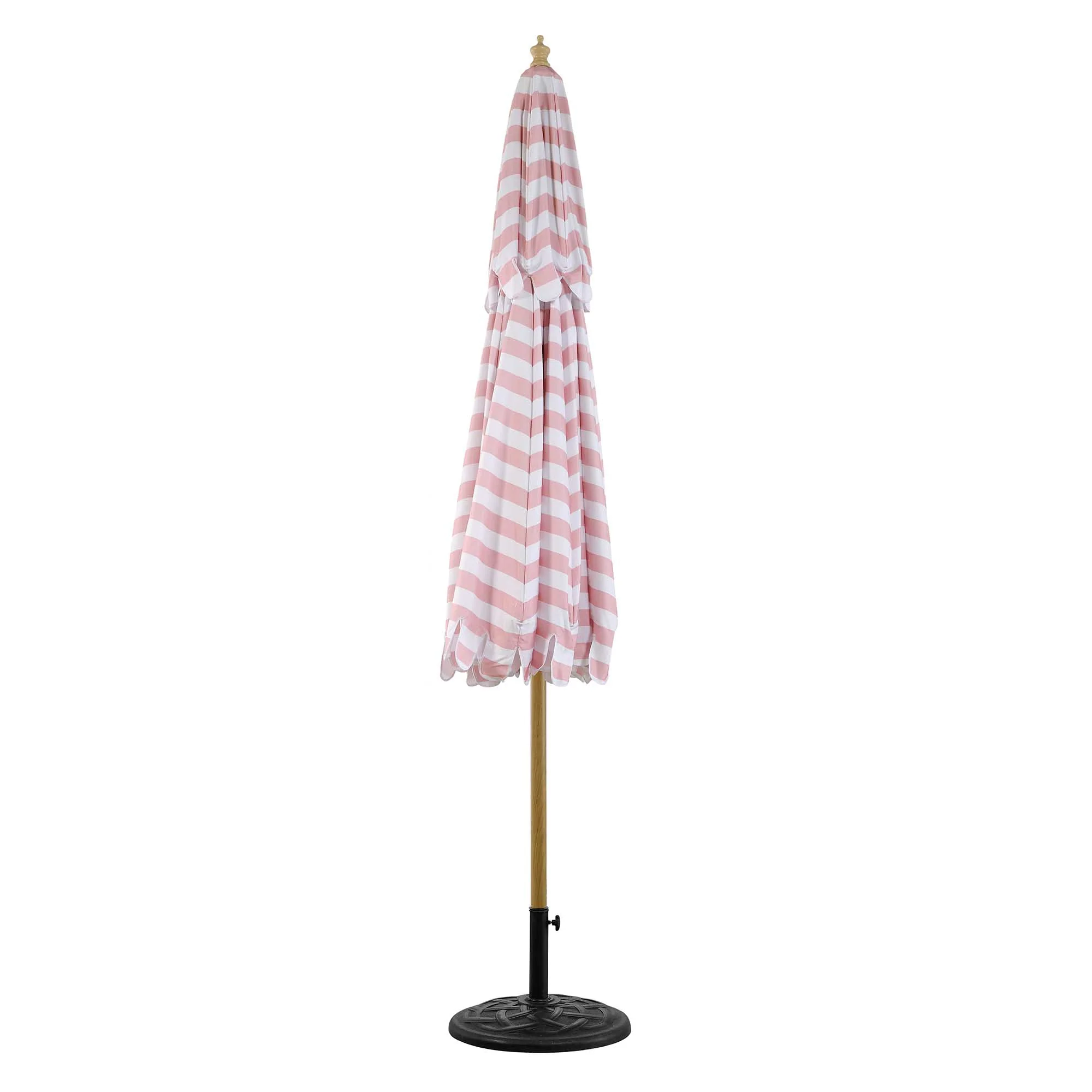 Fabienne Pink and White Striped 3M Double Top Crank and Tilt Parasol - Image 7