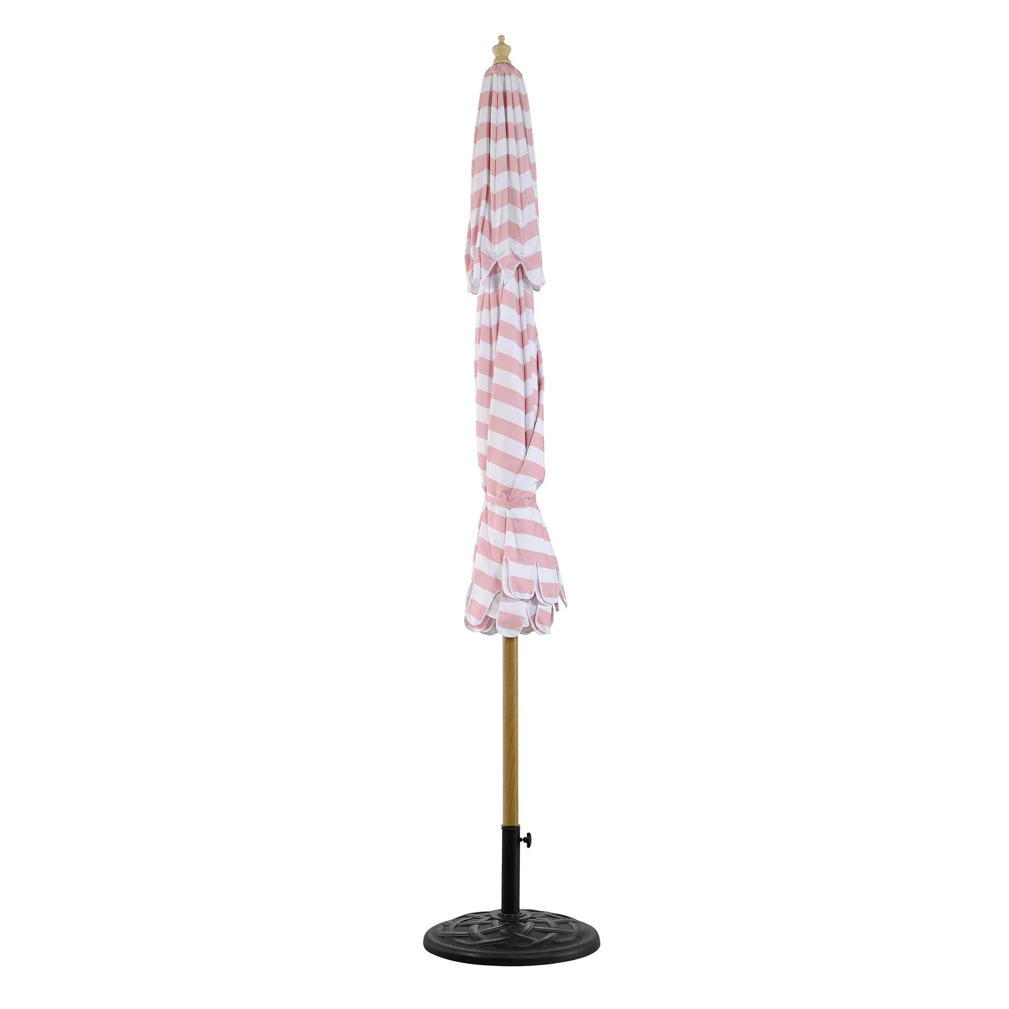 Fabienne Pink and White Striped 3M Double Top Crank and Tilt Parasol - Image 8
