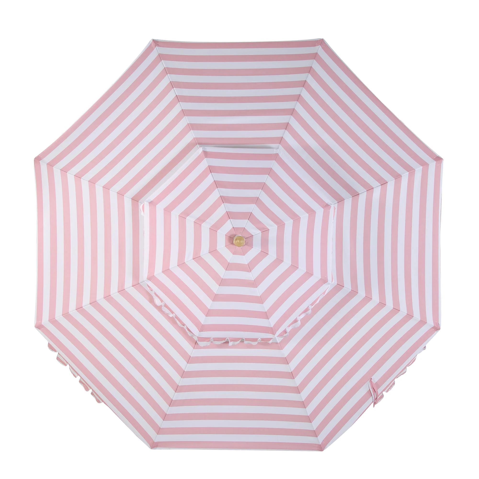Fabienne Pink and White Striped 3M Double Top Crank and Tilt Parasol - Image 9