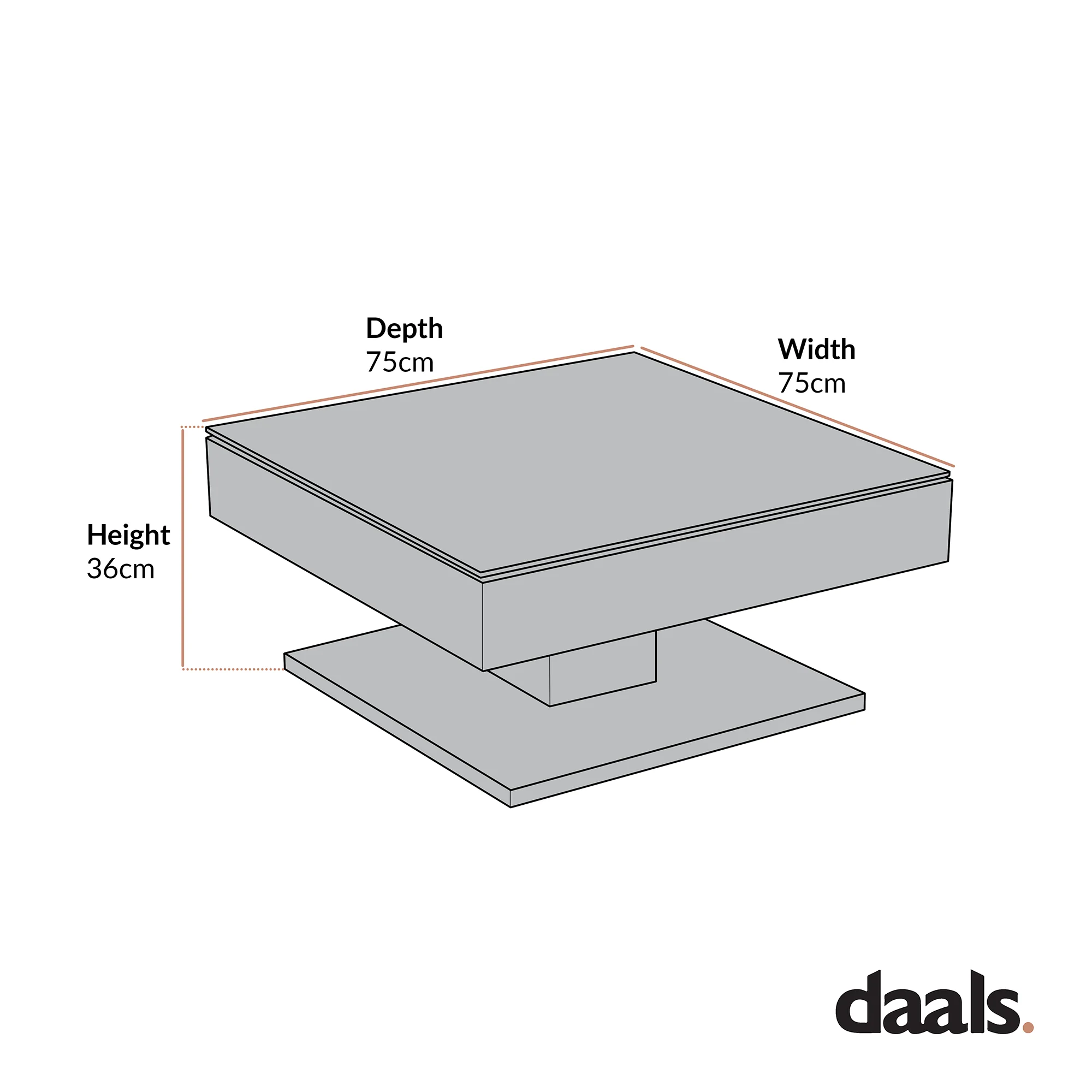 Finch White Swivel Frosted Glass Top Coffee Table with Stainless Steel Base - Image 5