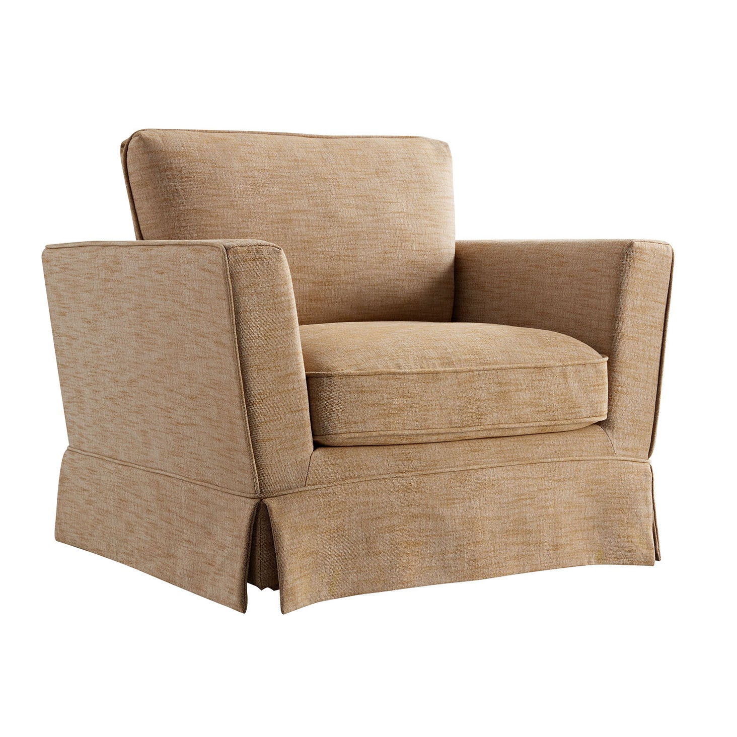 Fitz Skirted Armchair, Apricot Linen Blend - Image 8