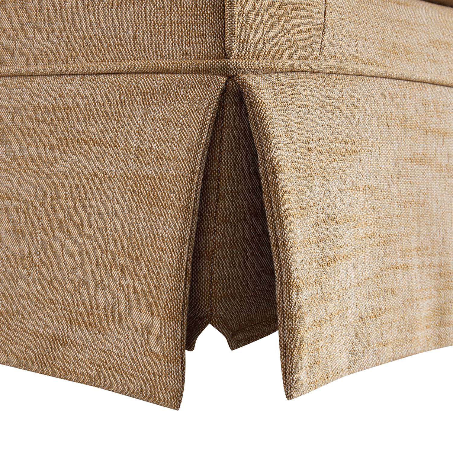 Fitz Skirted Large 3-Seater Sofa, Apricot Linen Blend - Image 15