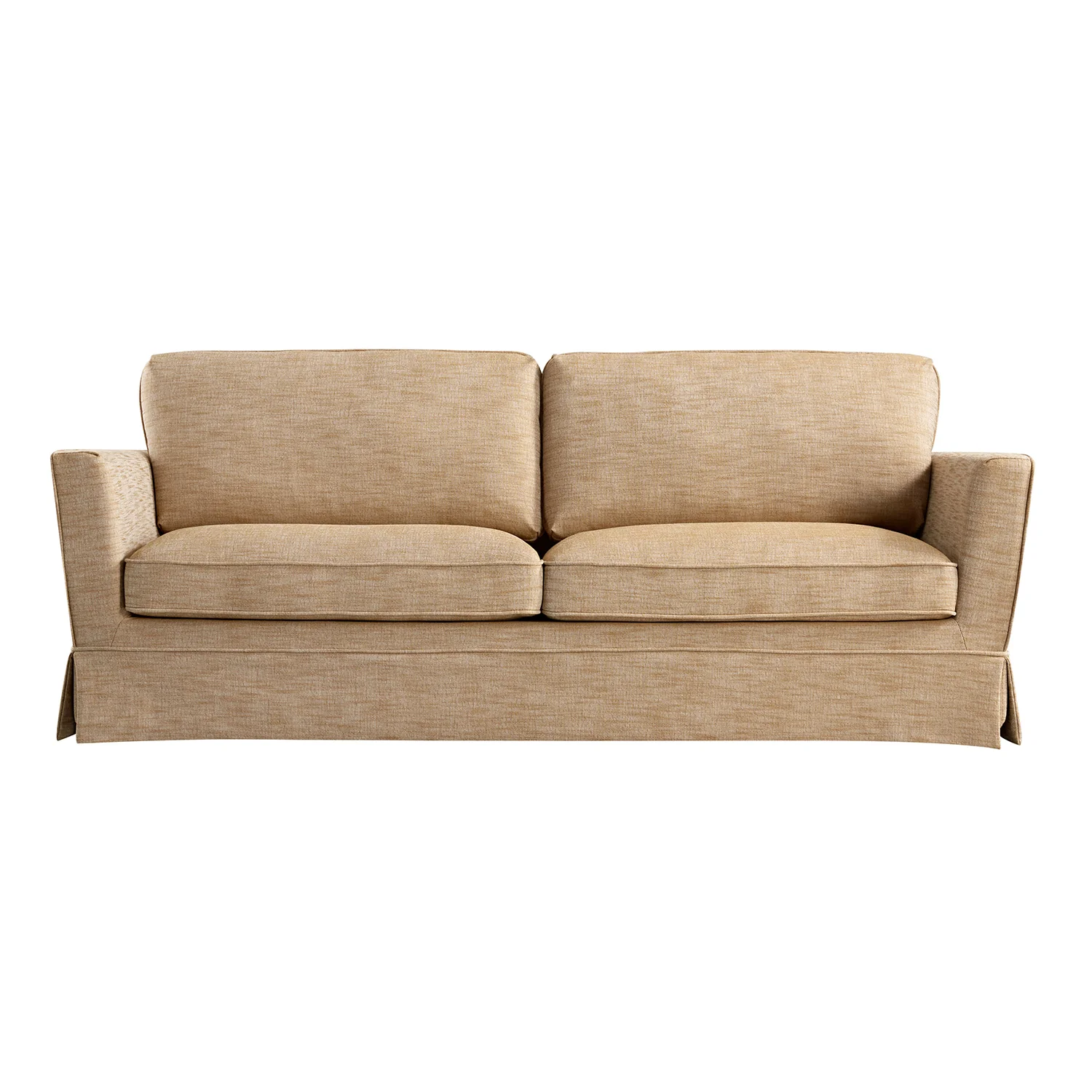 Fitz Skirted Large 3-Seater Sofa, Apricot Linen Blend - Image 7