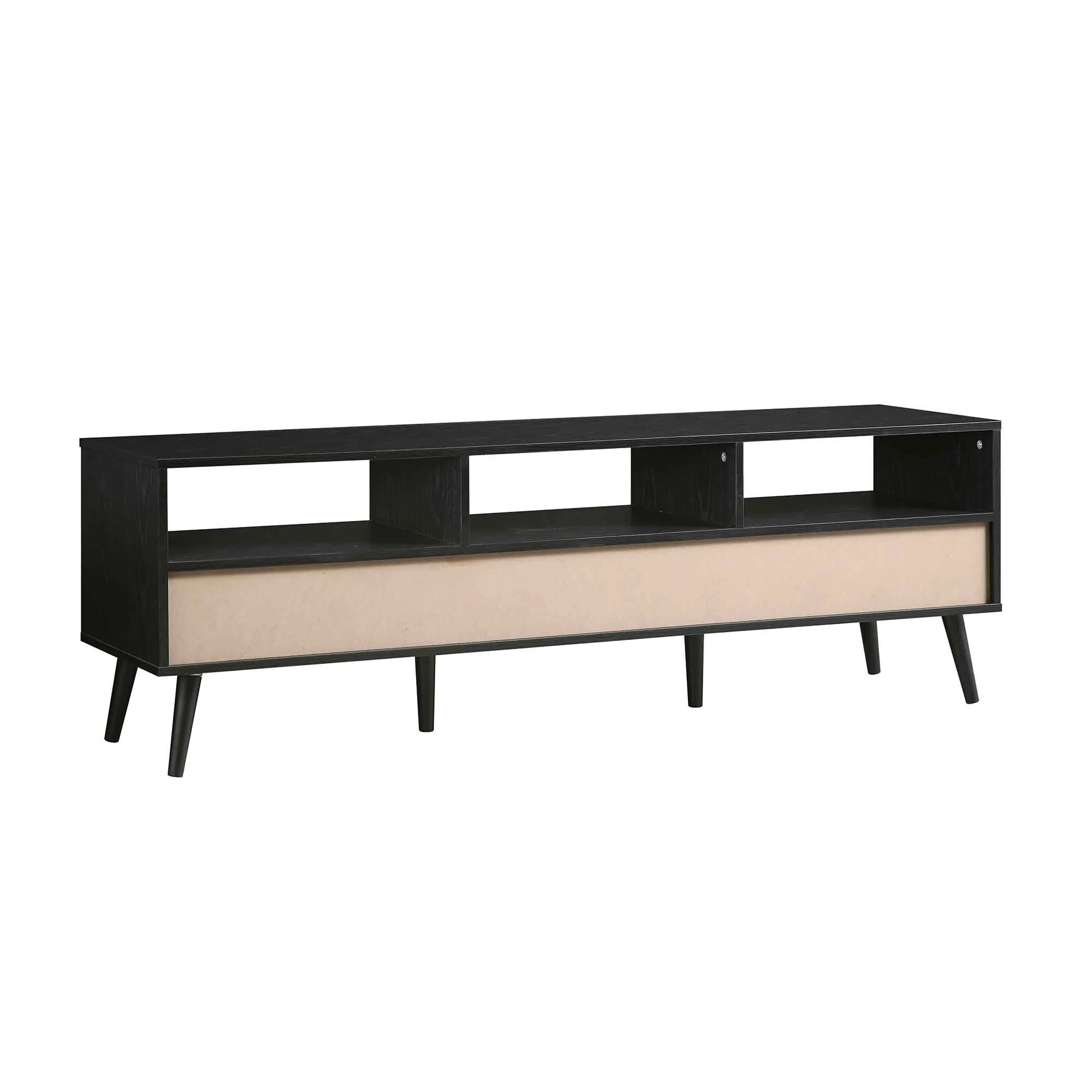 Frances Woven Rattan 160cm 3-Drawer TV Unit, Black - Image 10