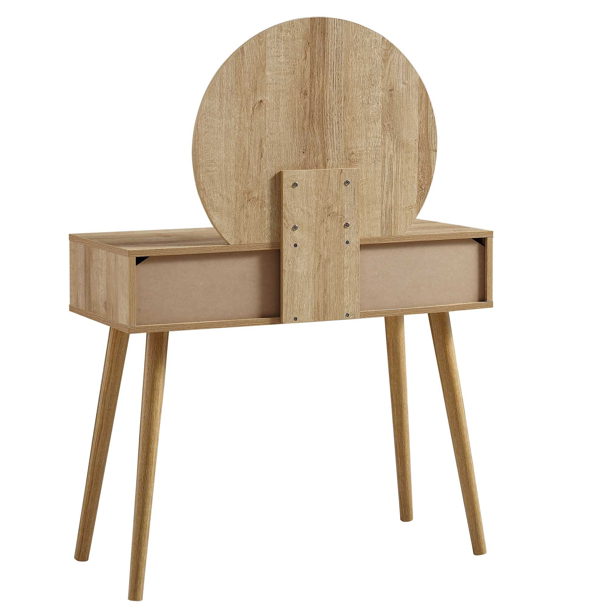 Frances Woven Rattan Dressing Table with Mirror, Natural - Image 8