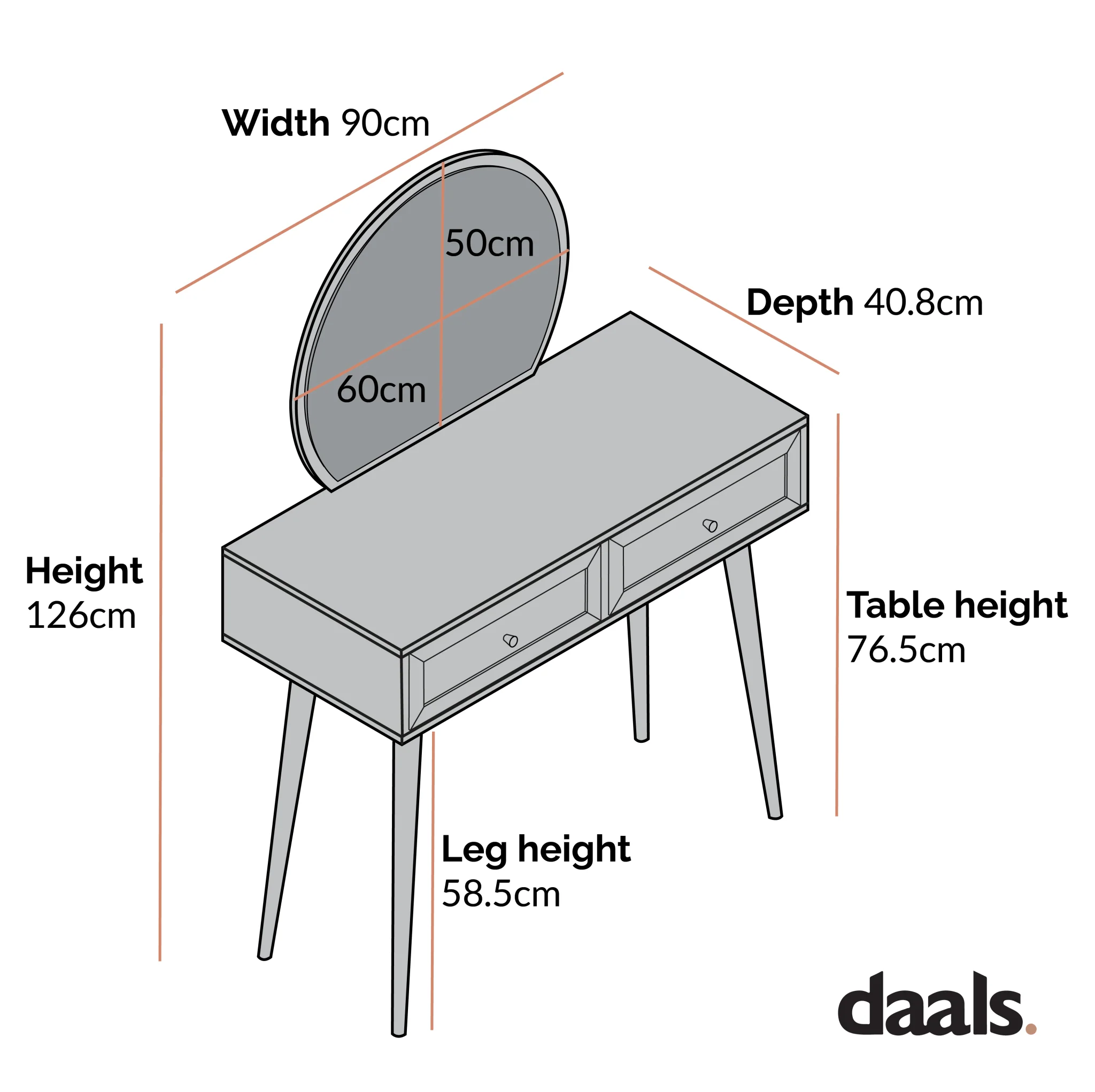 Frances Woven Rattan Dressing Table with Mirror, Natural - Image 5