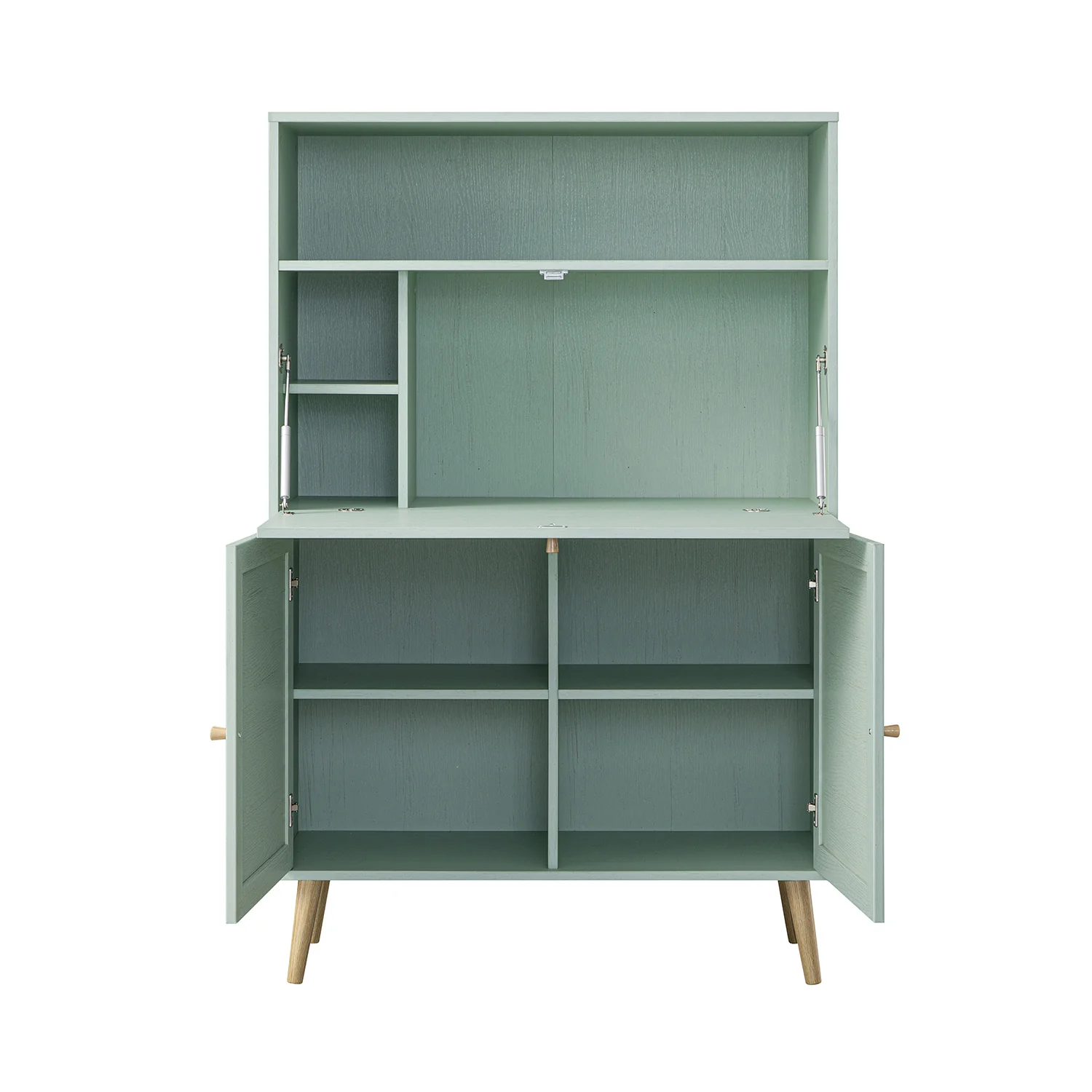 Frances Woven Rattan Writing Bureau, Mint - Image 12