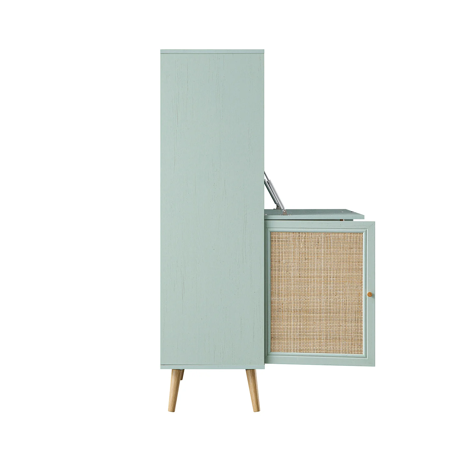 Frances Woven Rattan Writing Bureau, Mint - Image 13