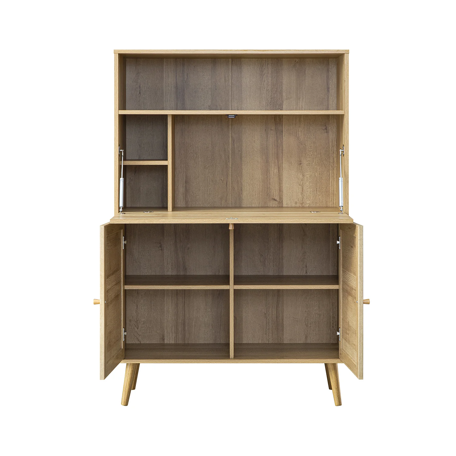 Frances Woven Rattan Writing Bureau, Natural - Image 5