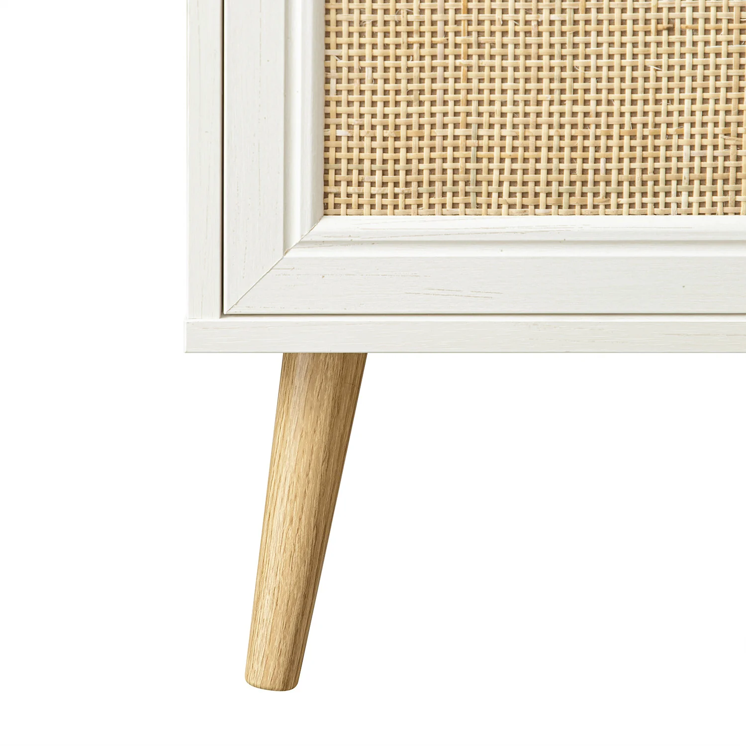 Frances Woven Rattan Writing Bureau, White - Image 18