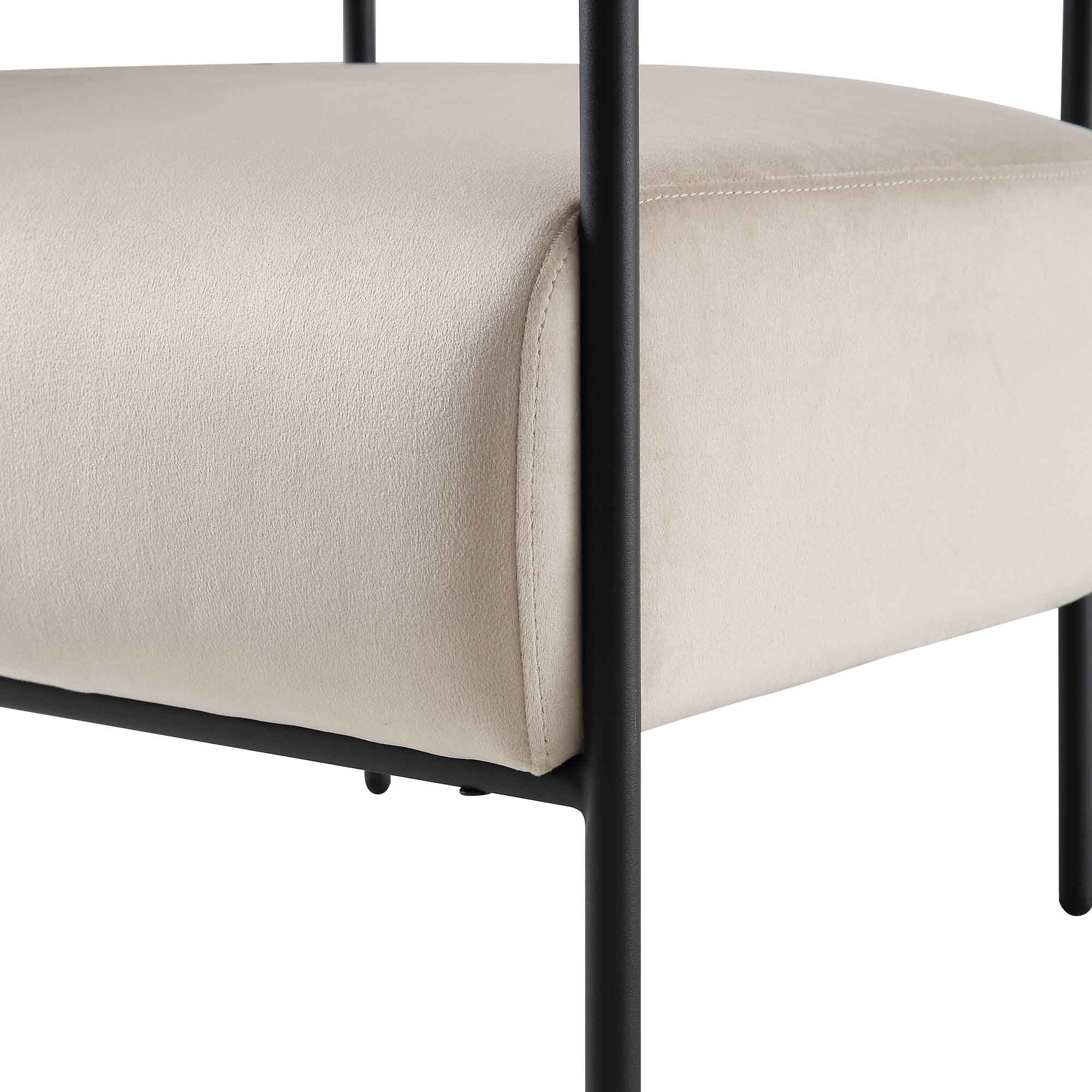 Fulbourn Champagne Velvet Armchair - Image 12