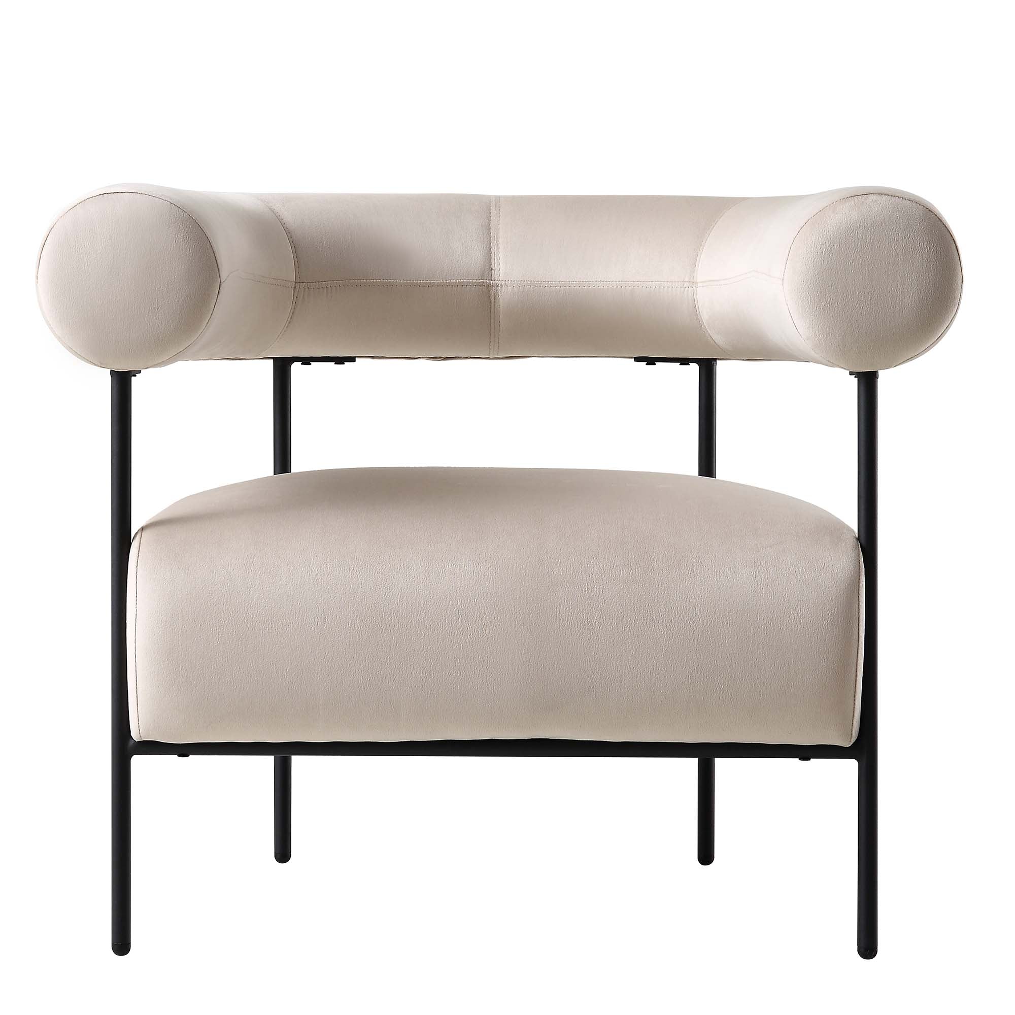 Fulbourn Champagne Velvet Armchair - Image 3