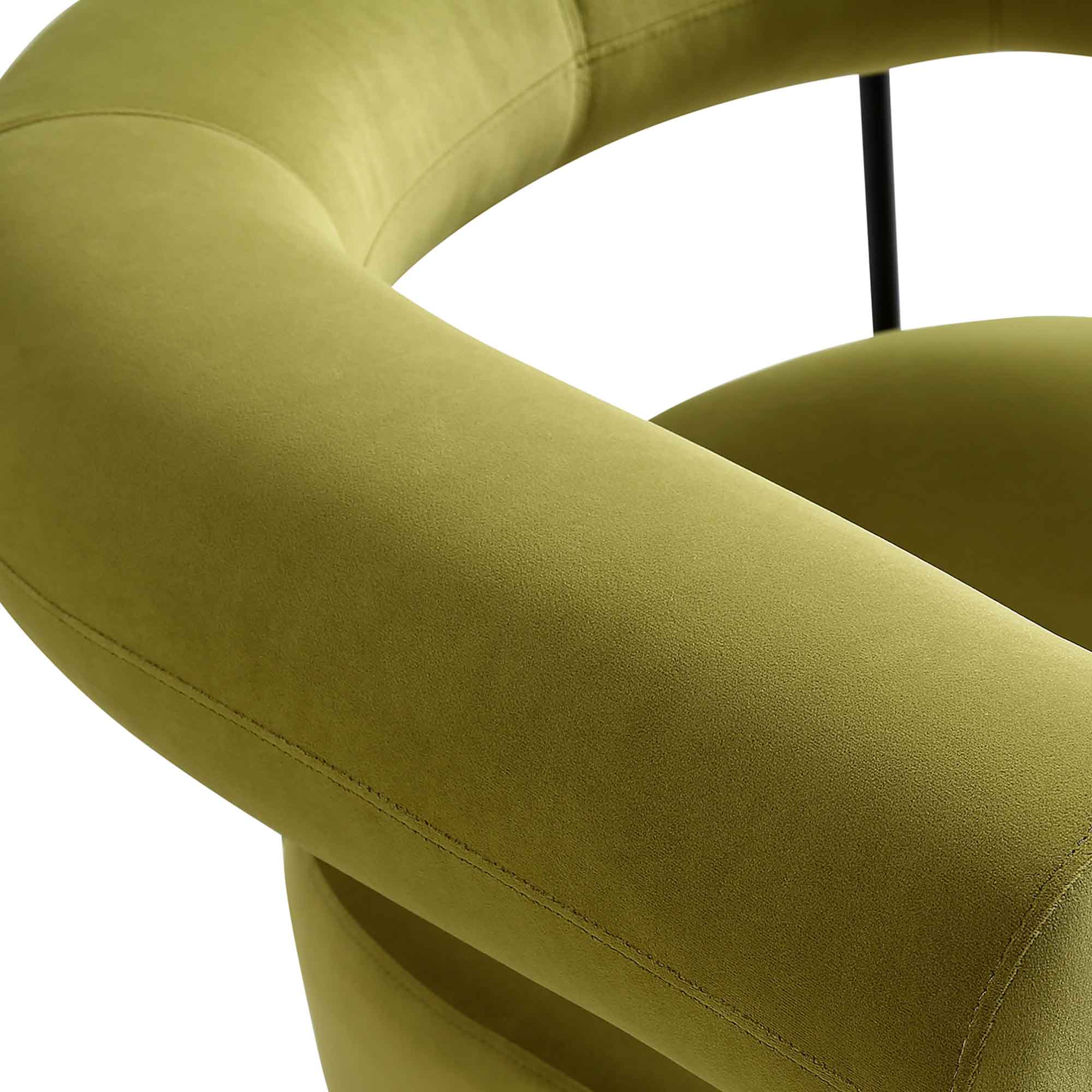 Fulbourn Olive Green Velvet Armchair - Image 9