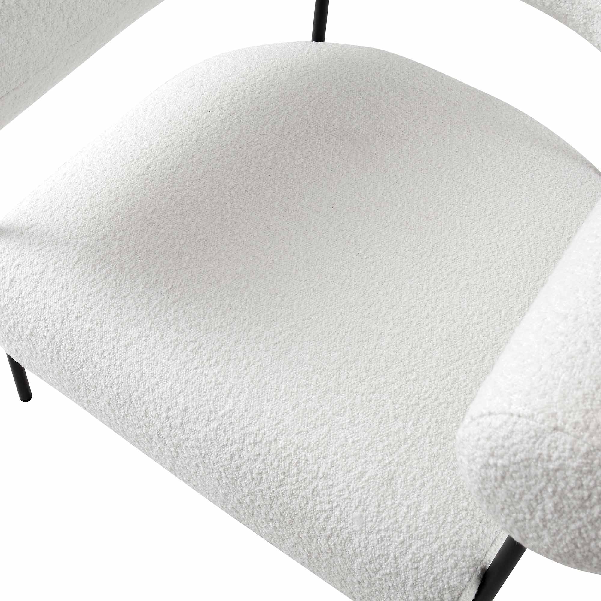 Fulbourn White Boucle Armchair - Image 11