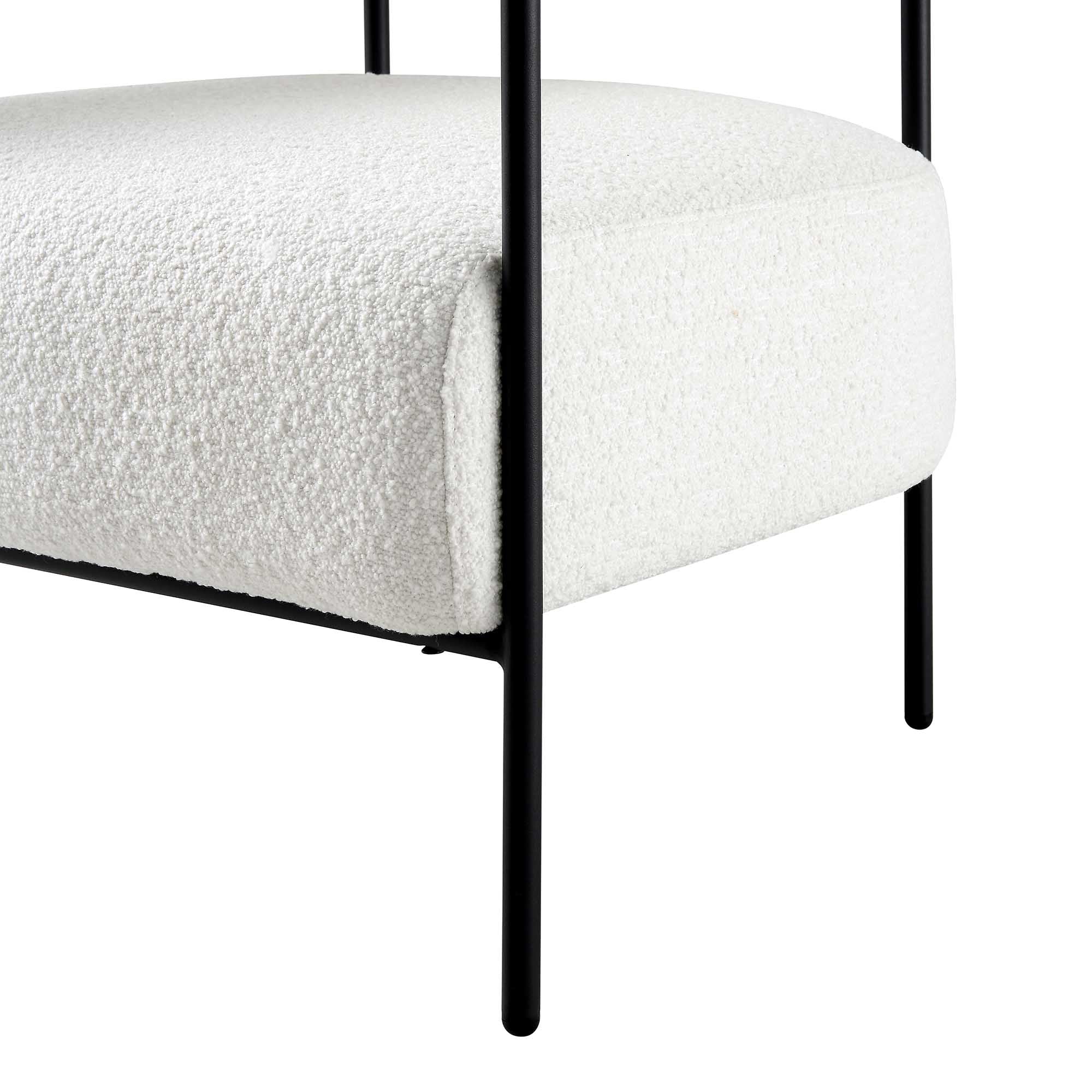 Fulbourn White Boucle Armchair - Image 12