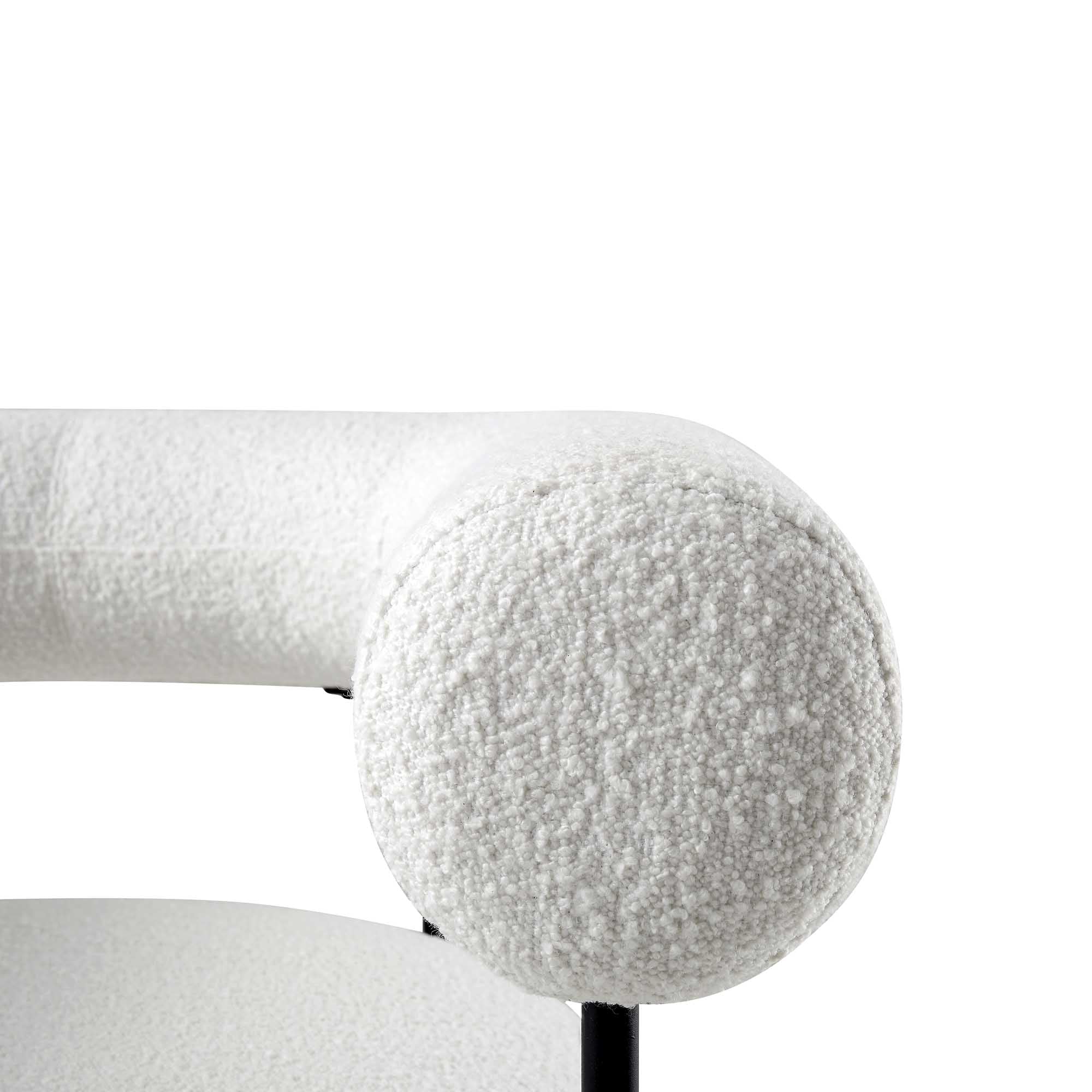 Fulbourn White Boucle Armchair - Image 9