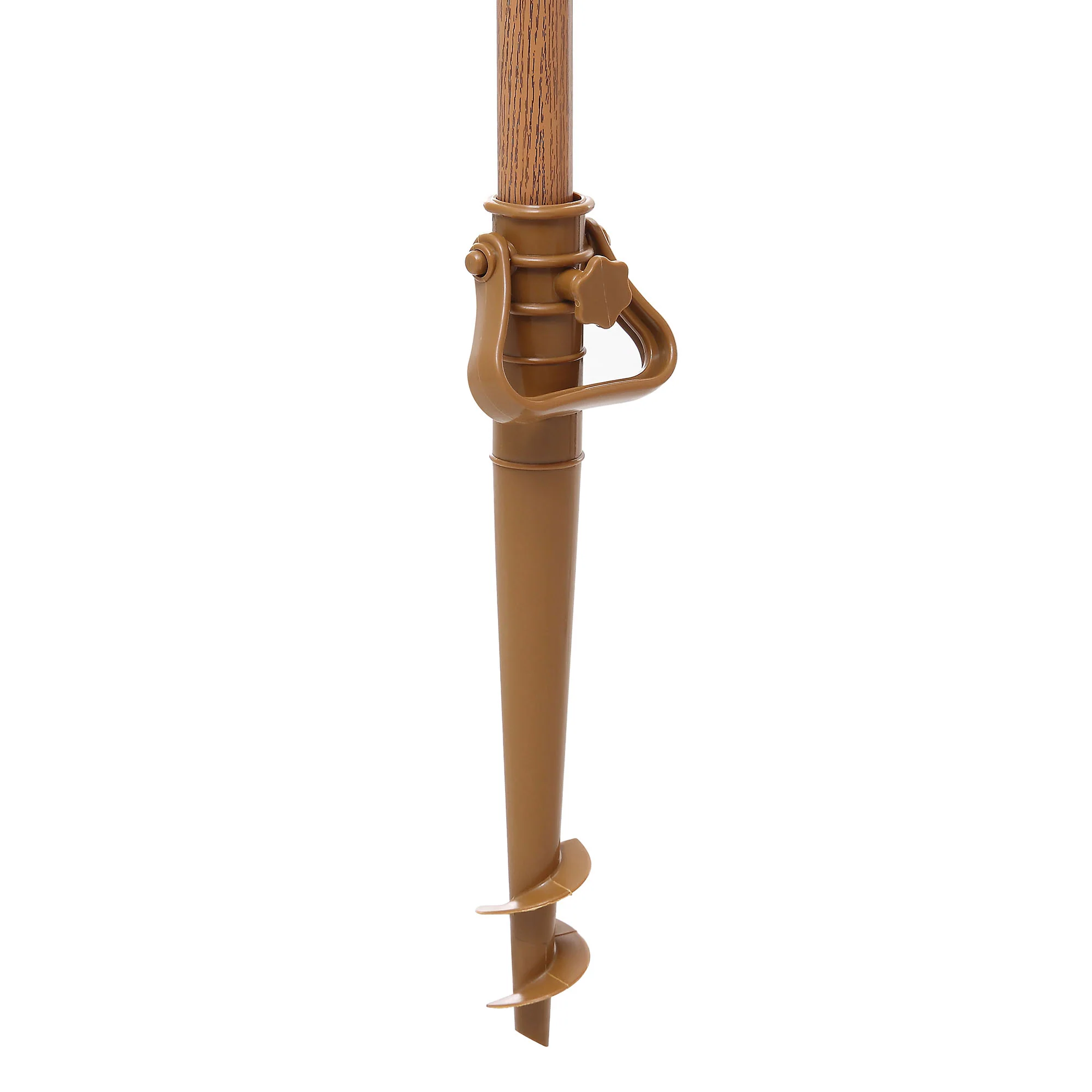 Gabriel Pink and White Striped Fringed Parasol with Tilt - Image 14