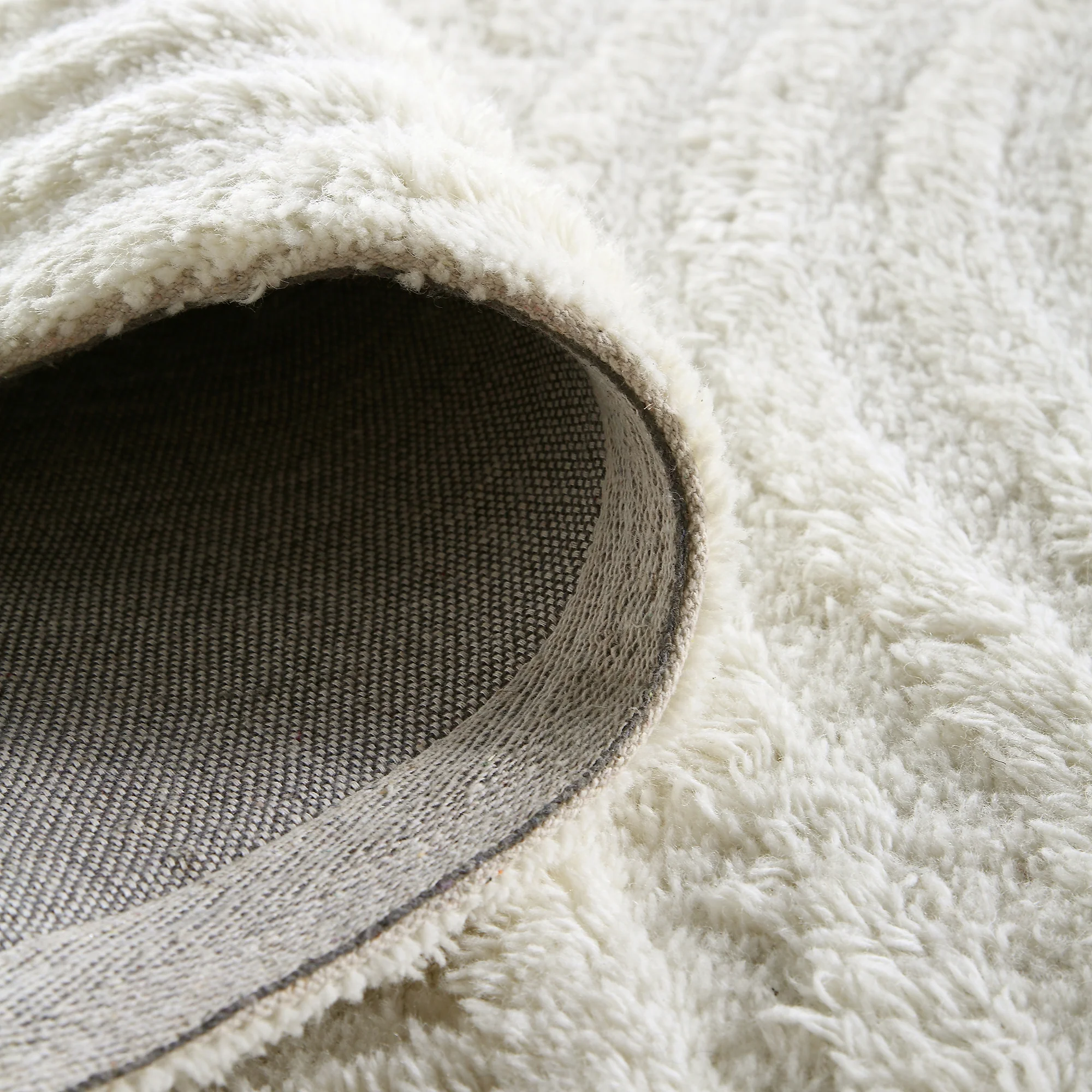 Geo Curve Cream Hand Tufted New Zealand Wool Rectangular Rug - Image 6