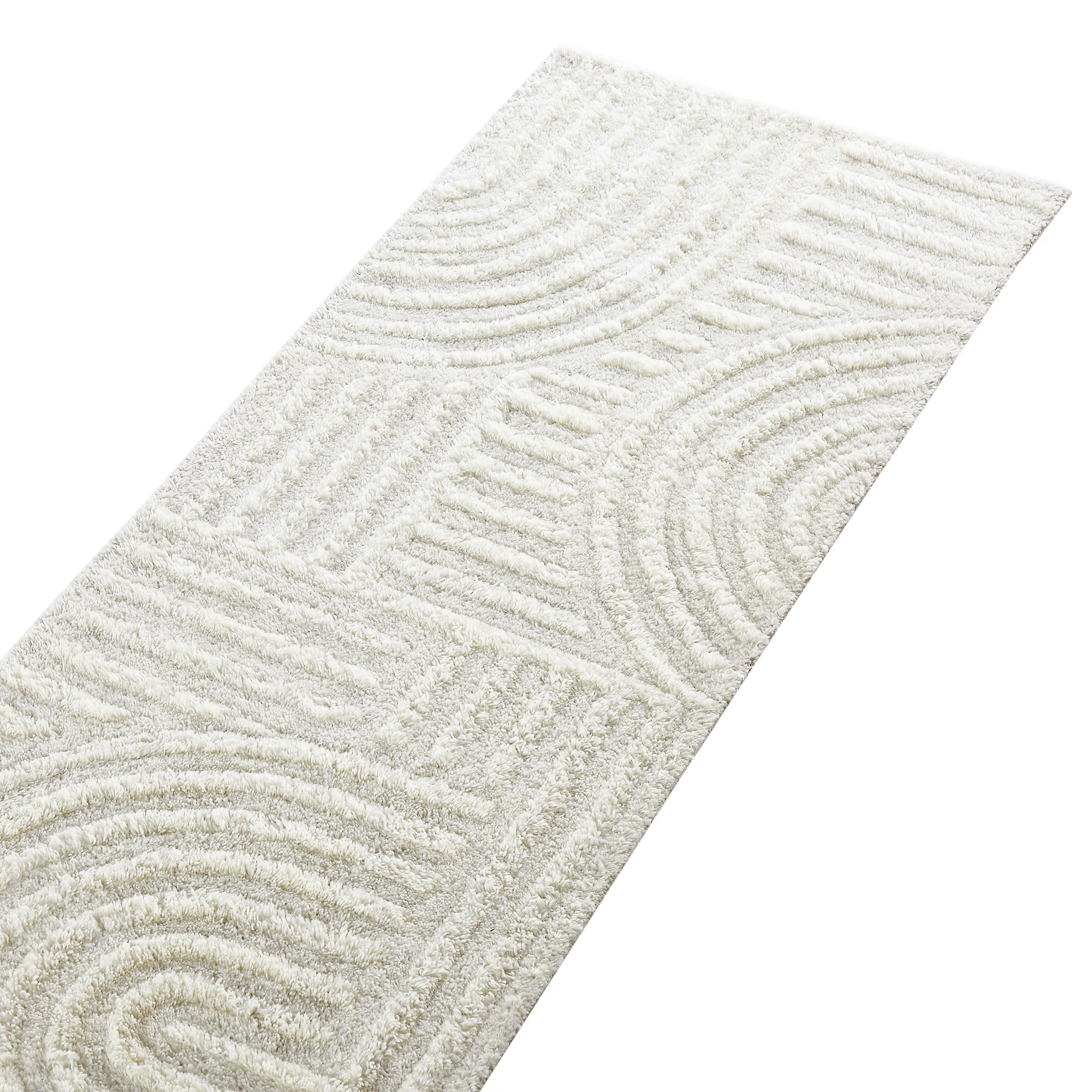 Geo Curve Cream Hand Tufted New Zealand Wool Runner - Image 6