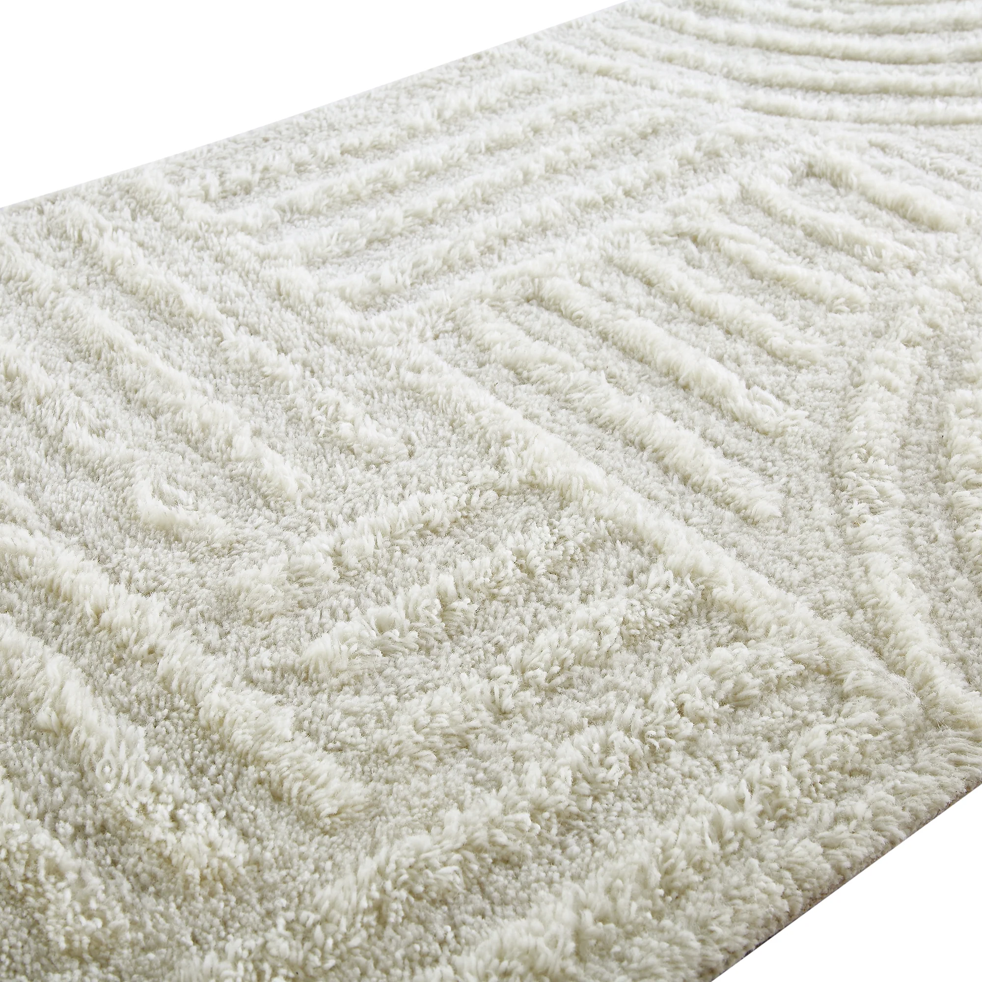Geo Curve Cream Hand Tufted New Zealand Wool Runner - Image 7