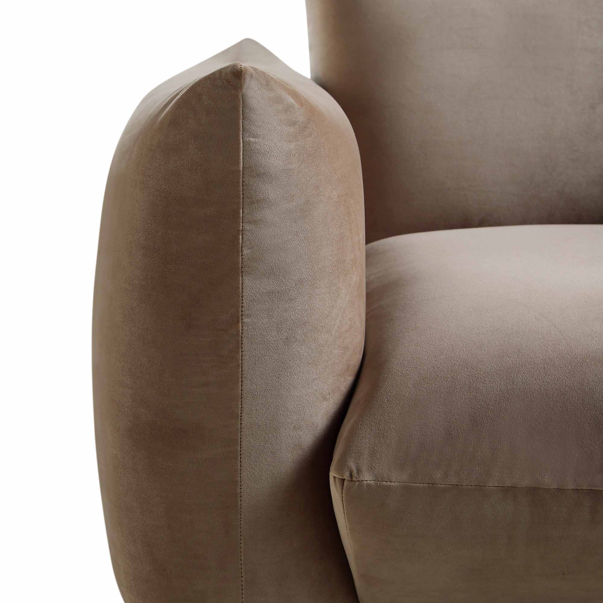 Gianni Armchair, Mink Velvet - Image 11