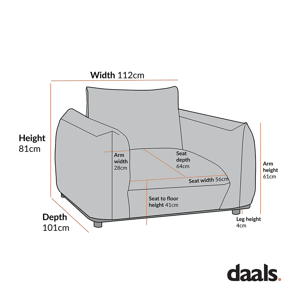 Gianni Armchair, Terracotta Fabric - Image 7