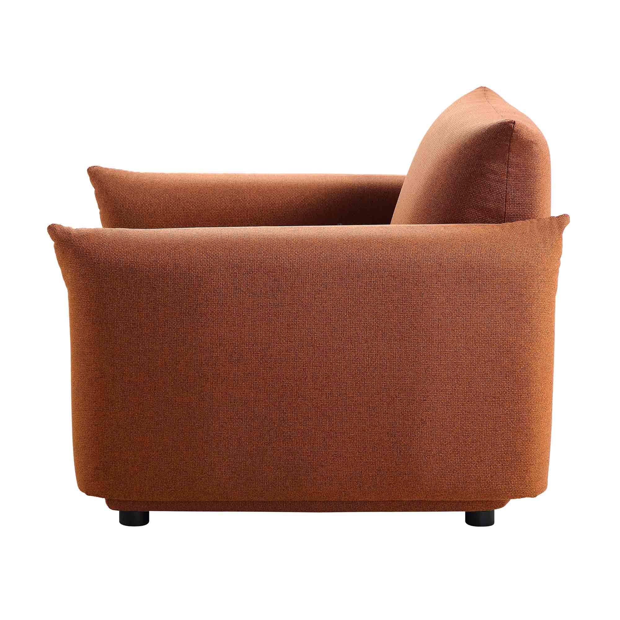 Gianni Armchair, Terracotta Fabric - Image 10