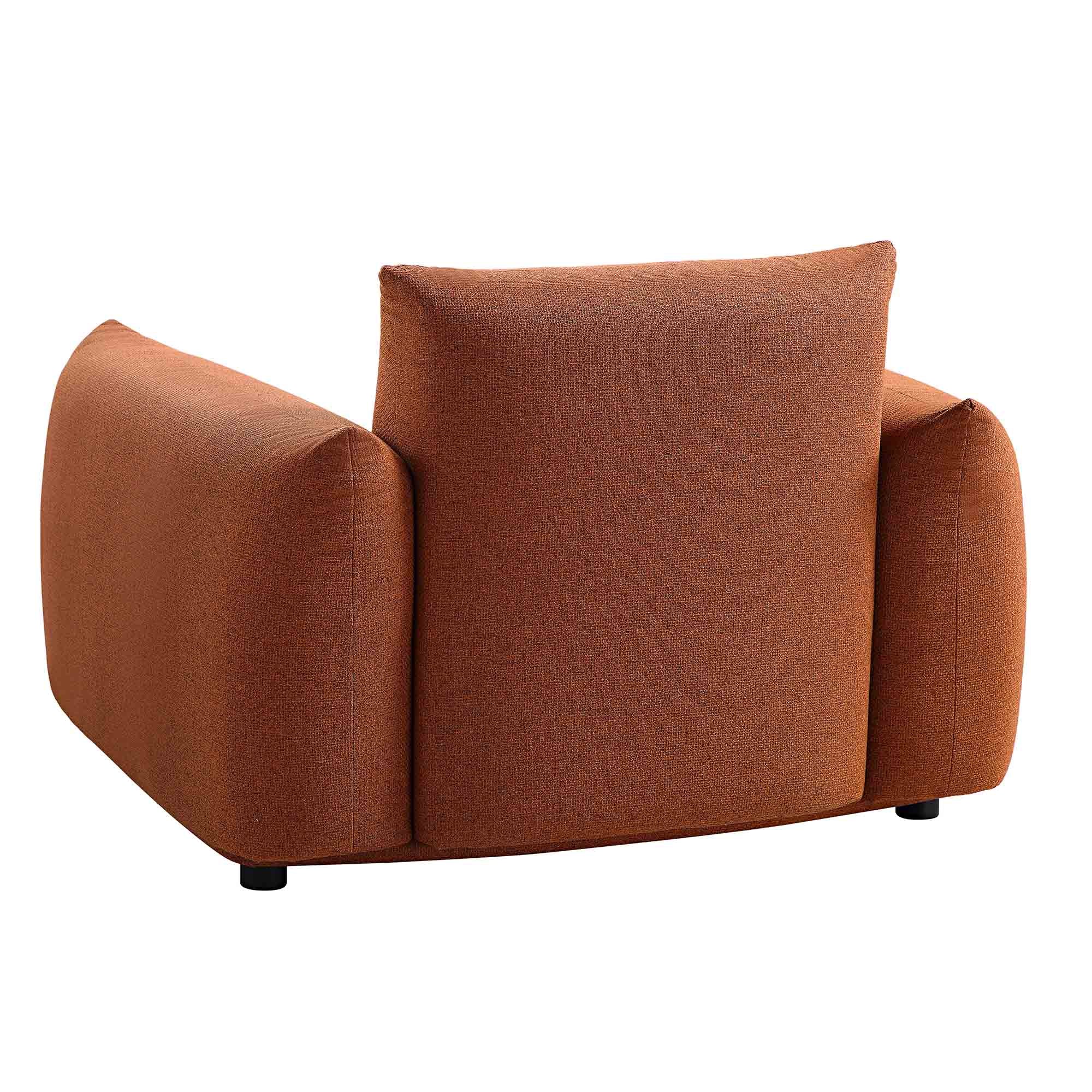 Gianni Armchair, Terracotta Fabric - Image 11